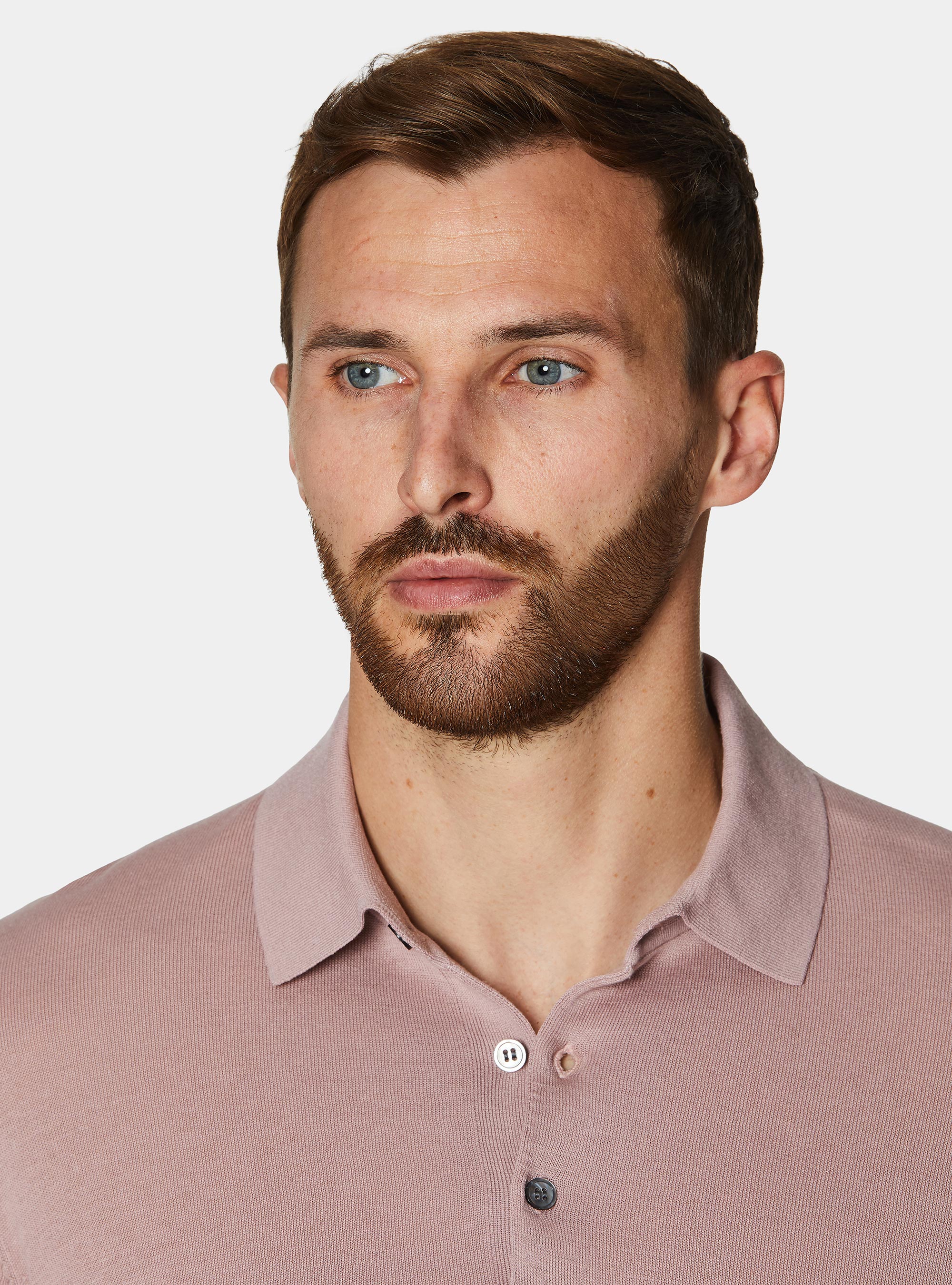 Polo en coton et soie, 0441C ROSA SCURO