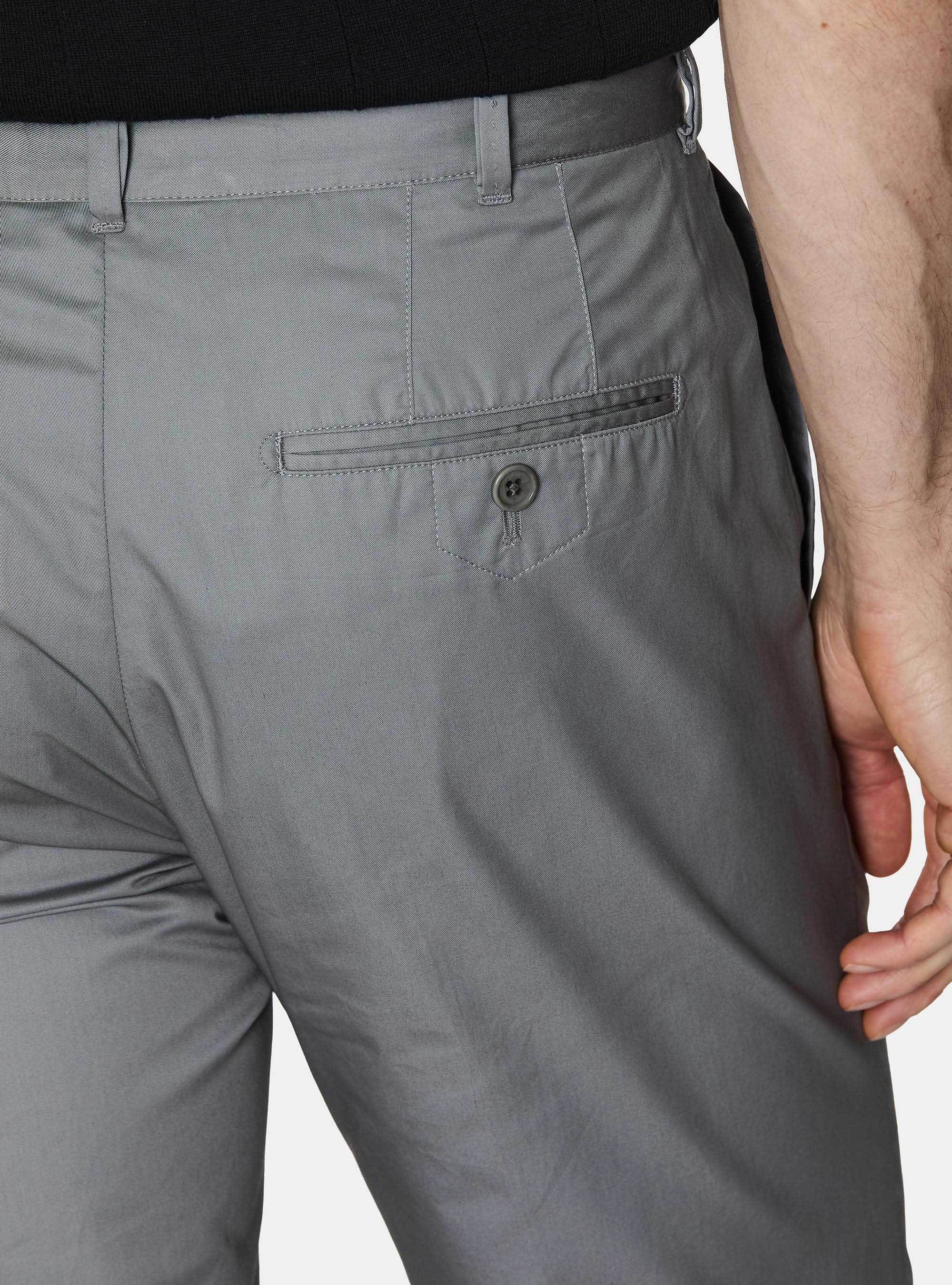 Pantaloni chino in twill leggero, GRIGIO CHIARO