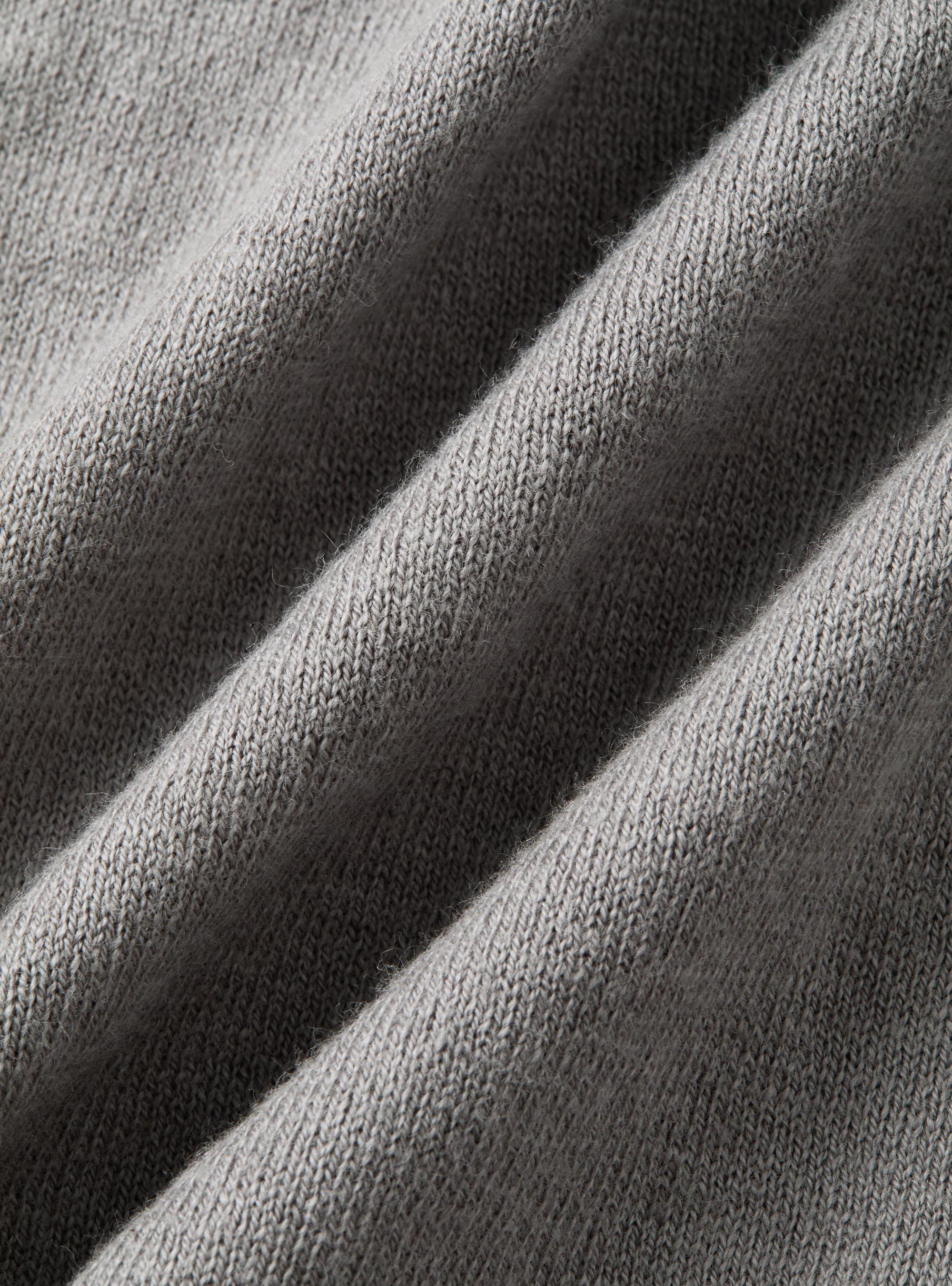 Double-breasted cotton and cashmere knit gilet, GREY