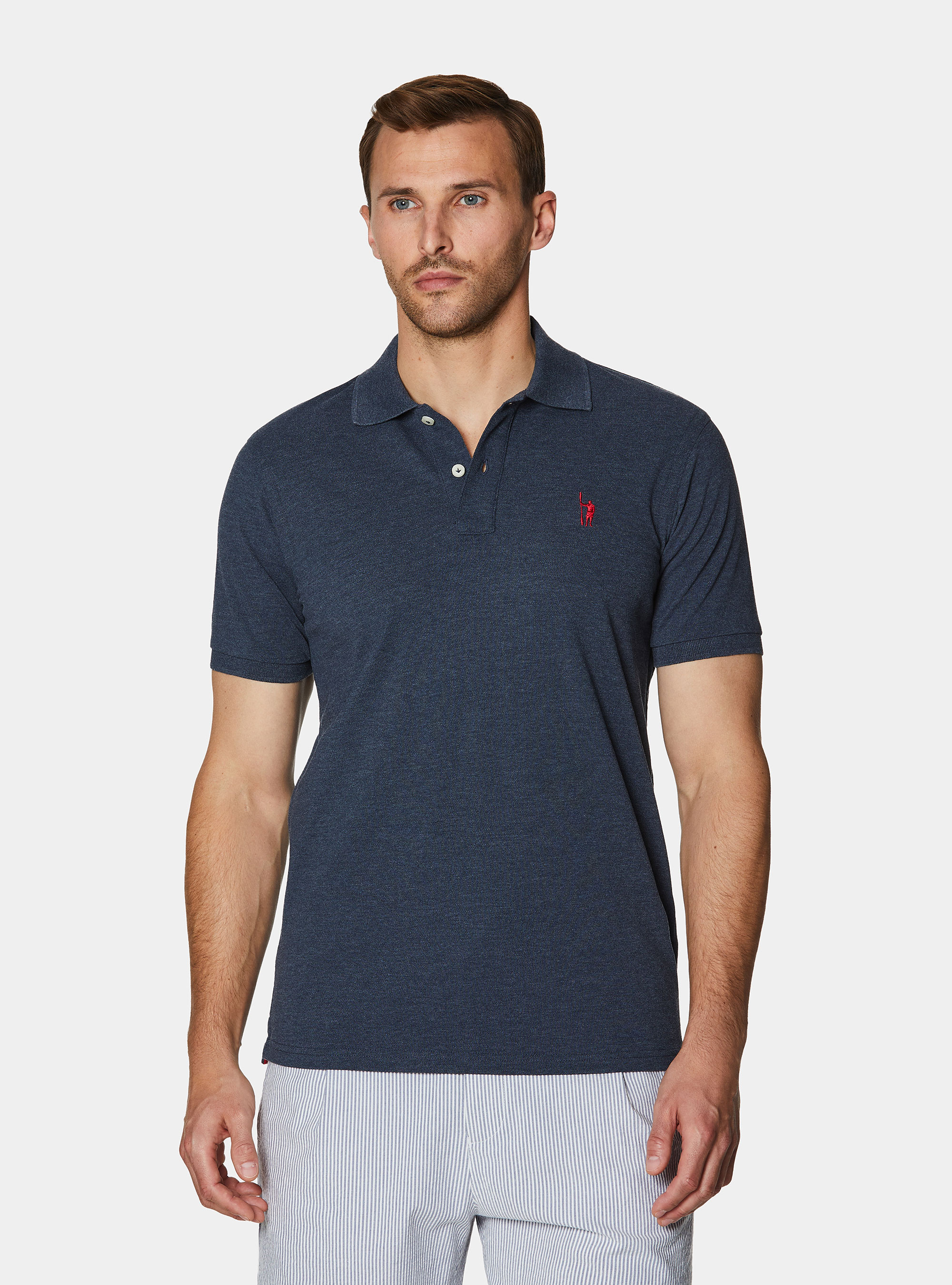 Classic piqu&eacute; polo shirt, INK