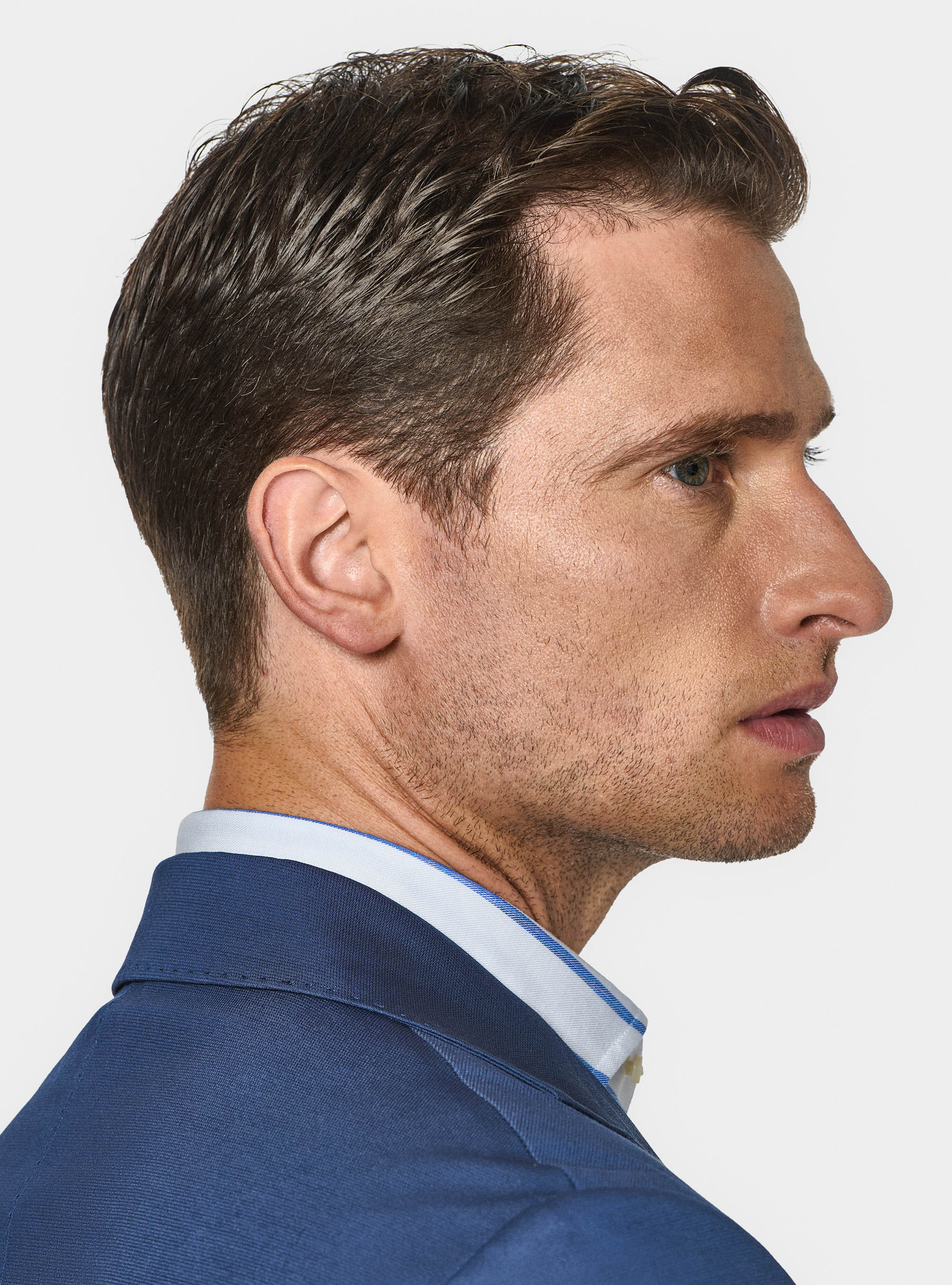 Giacca abito in cotone armaturato, BLU