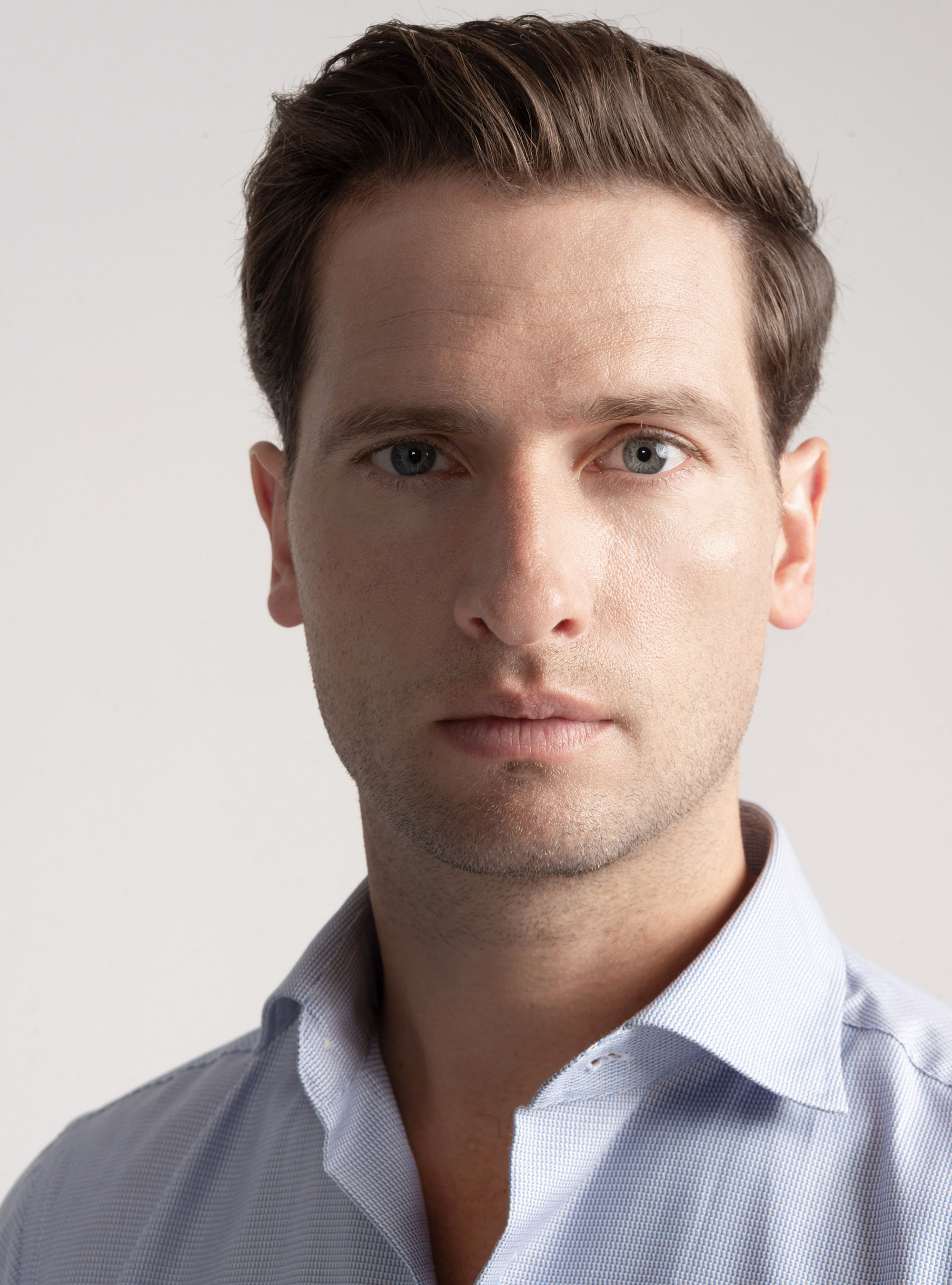 Textured cotton shirt, BLUE