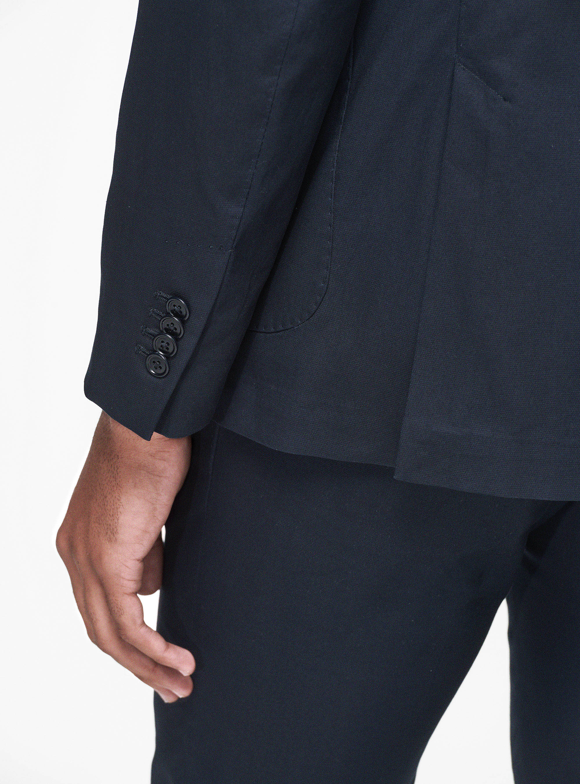 Giacca in puro cotone armaturato, BLU NAVY