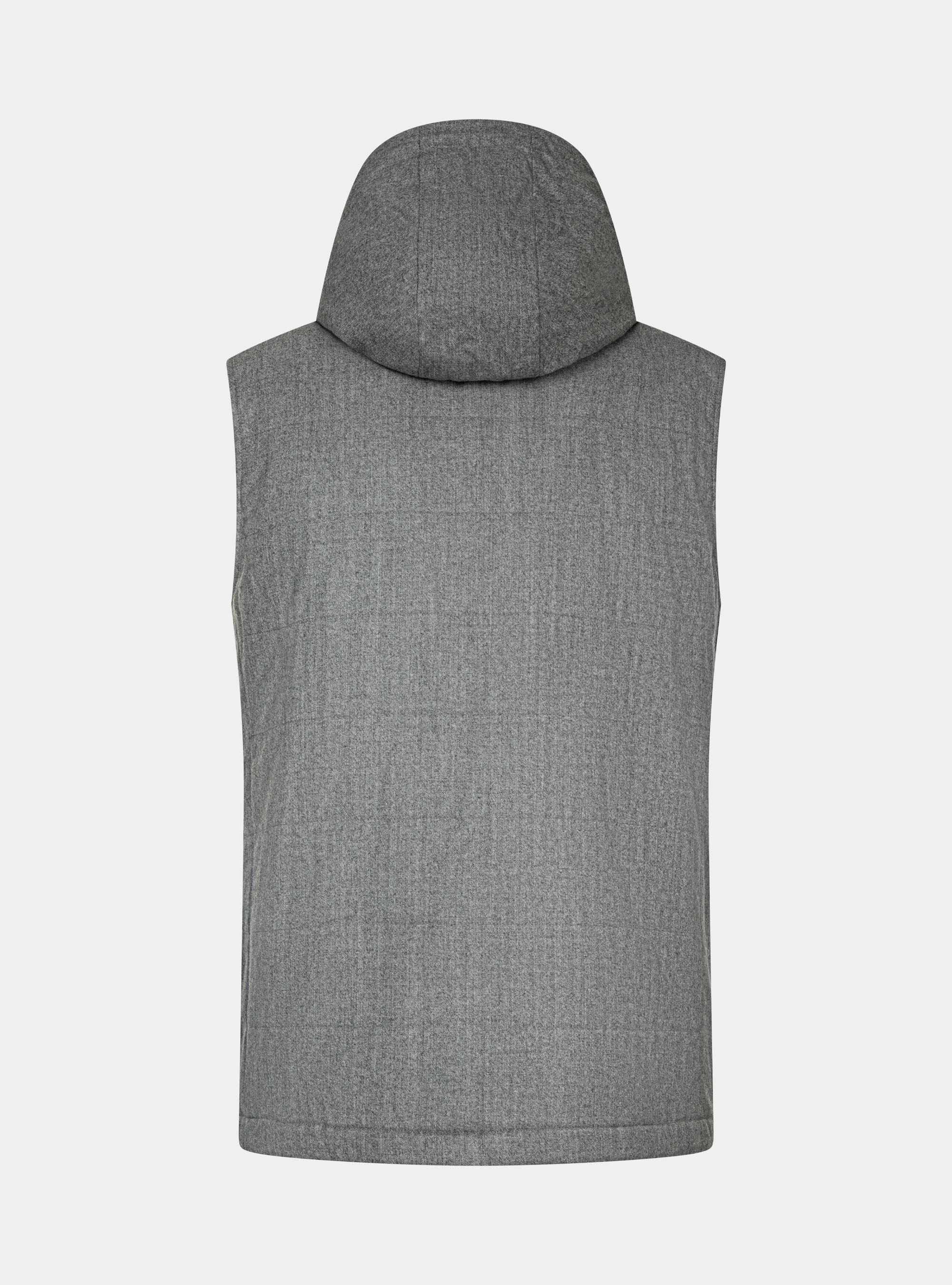 Flannel sleeveless, LIGHT GREY MELANGE