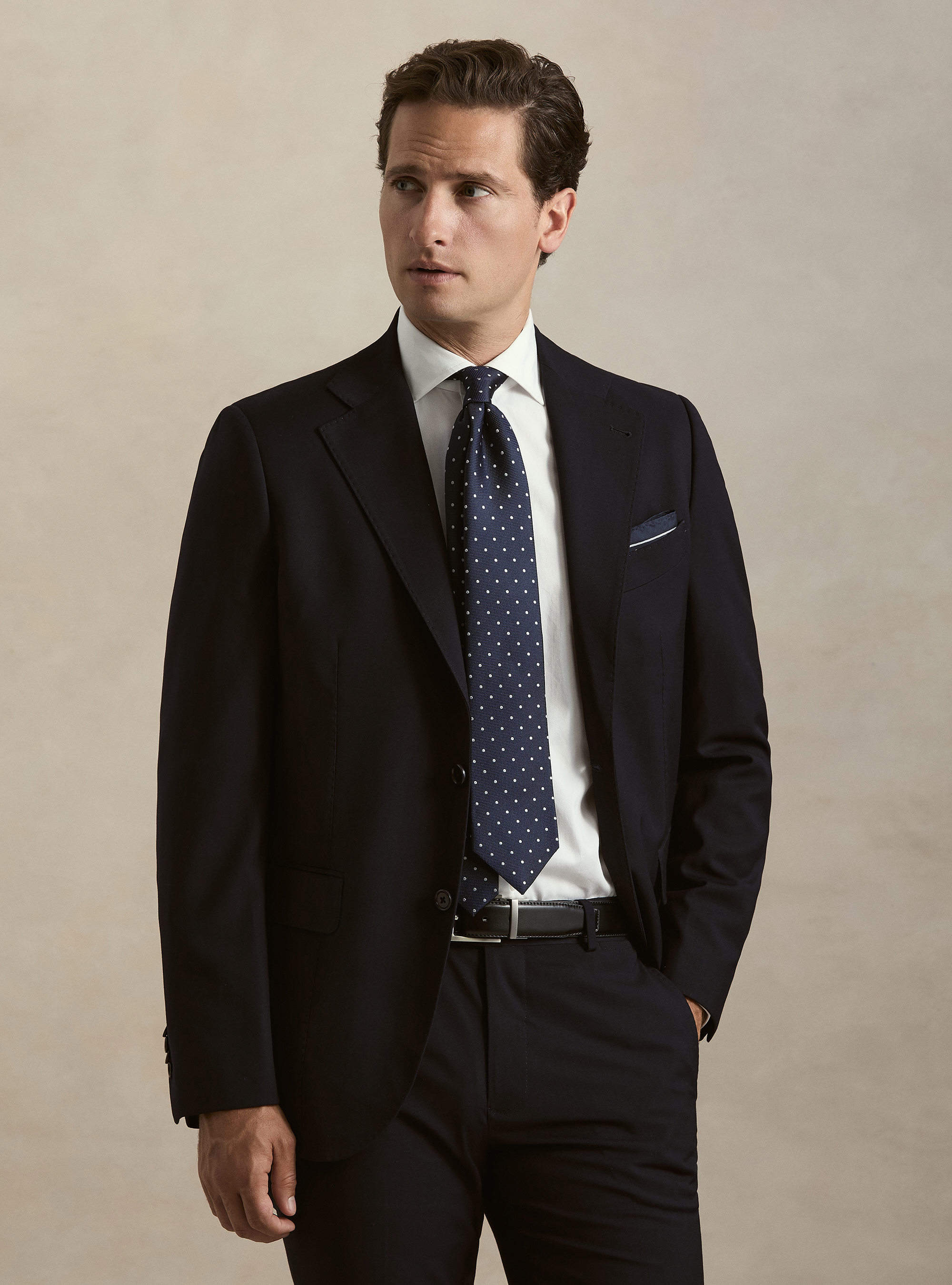Slim fit classic suit blazer, NAVY BLUE