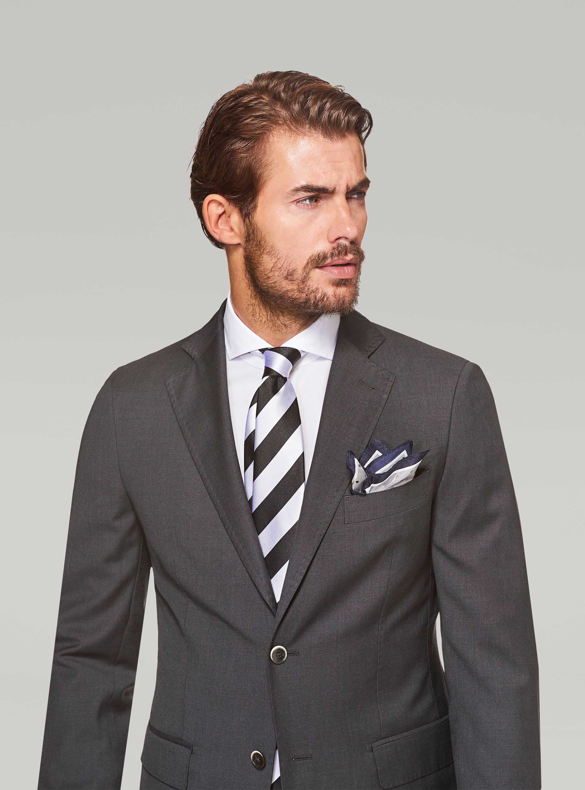 TRAJE DE PURA LANA, GRIS MARENGO