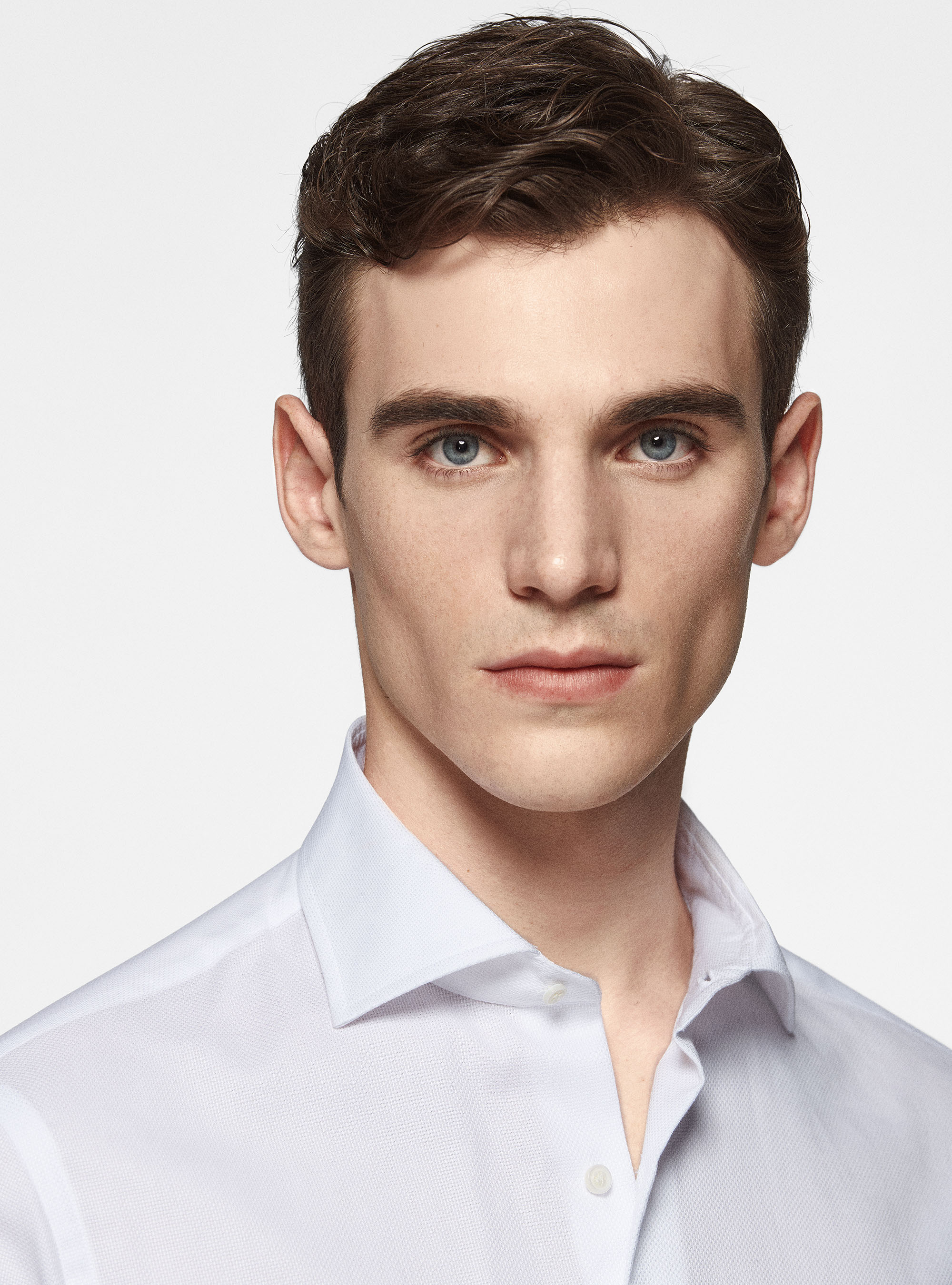 Textured cotton shirt, WHITE