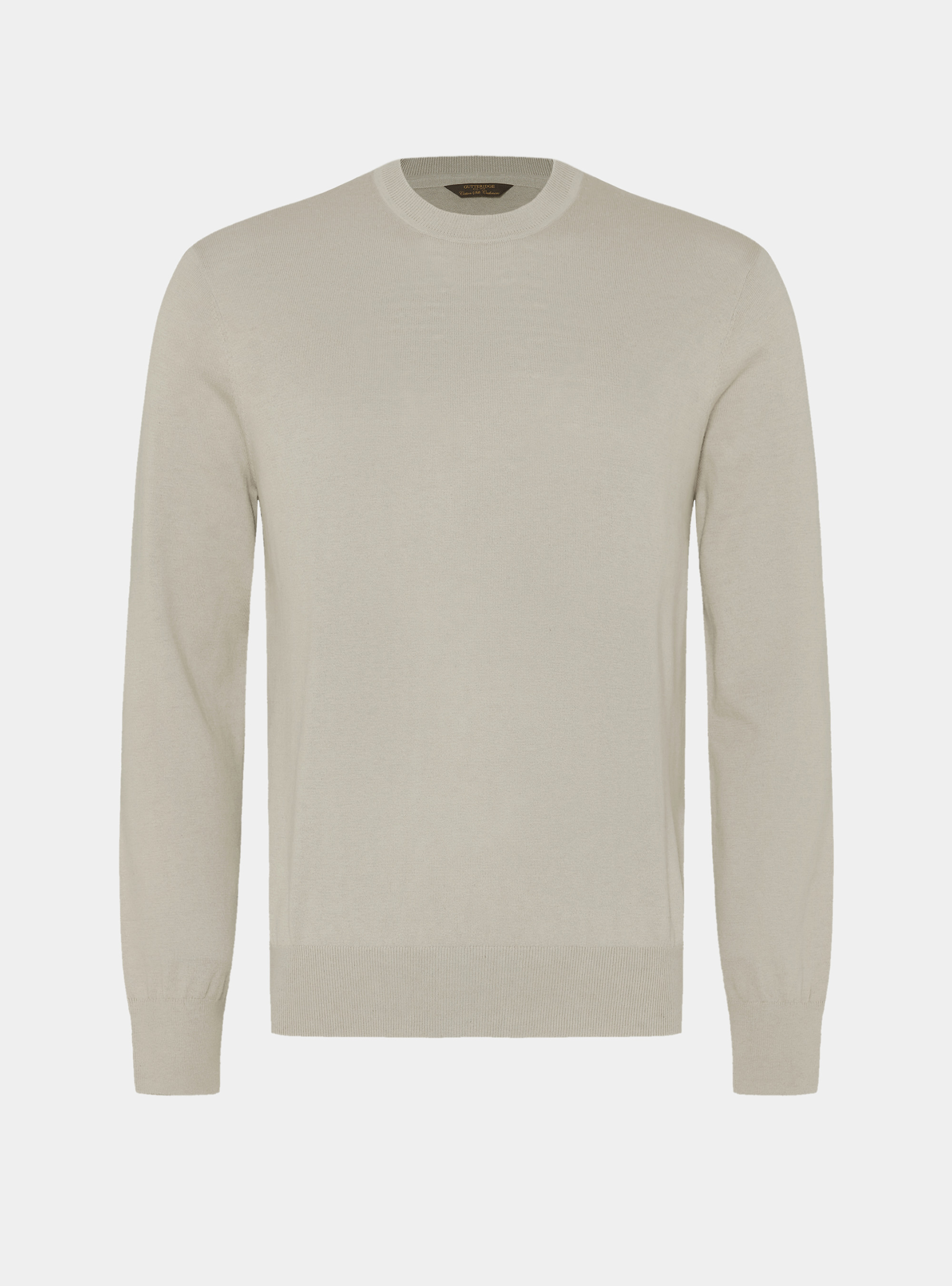 Maglia girocollo in cotone seta e cashmere, SAND