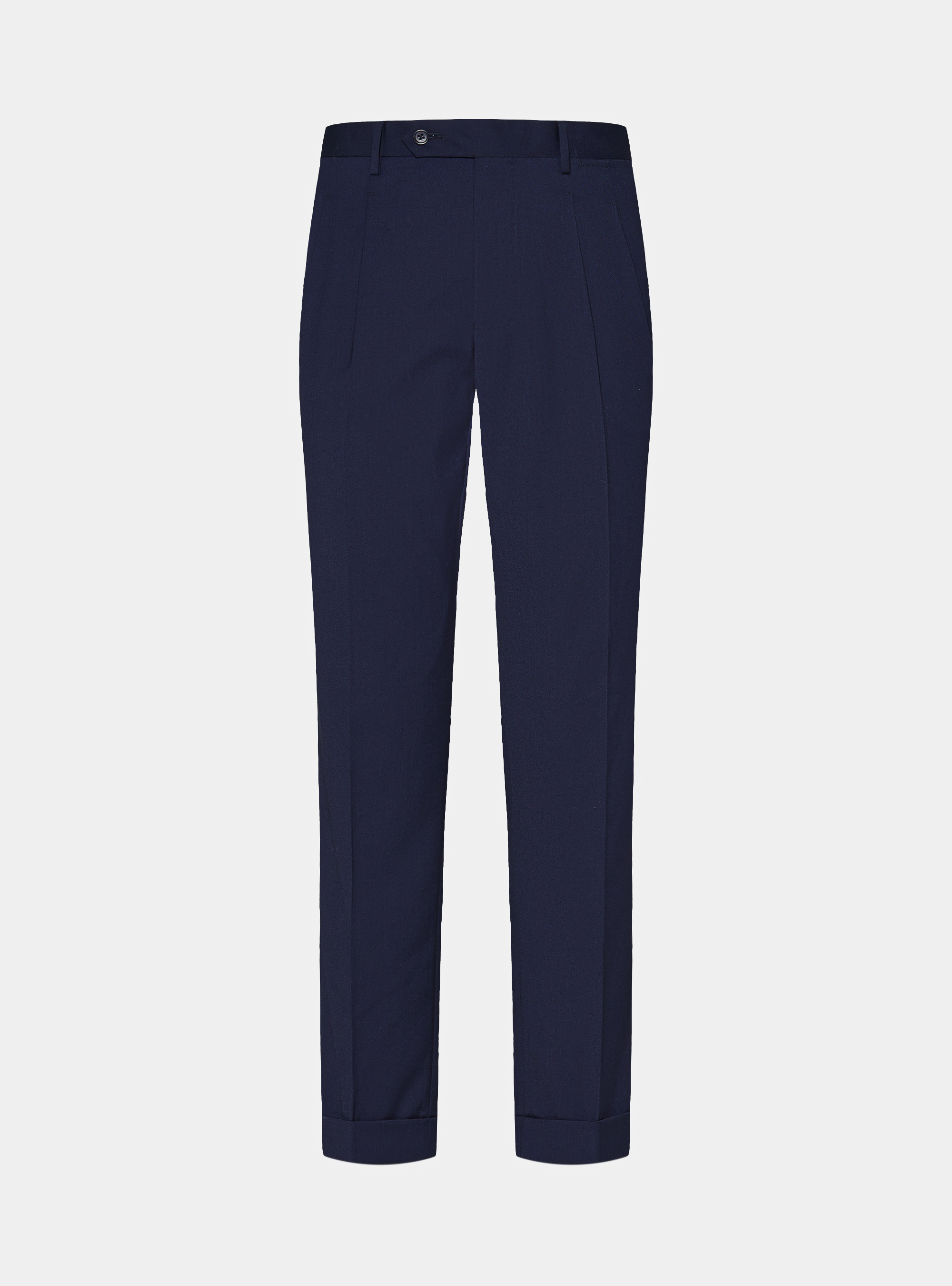 Klassische Hose mit Bundfalten, NAVY 0218C
