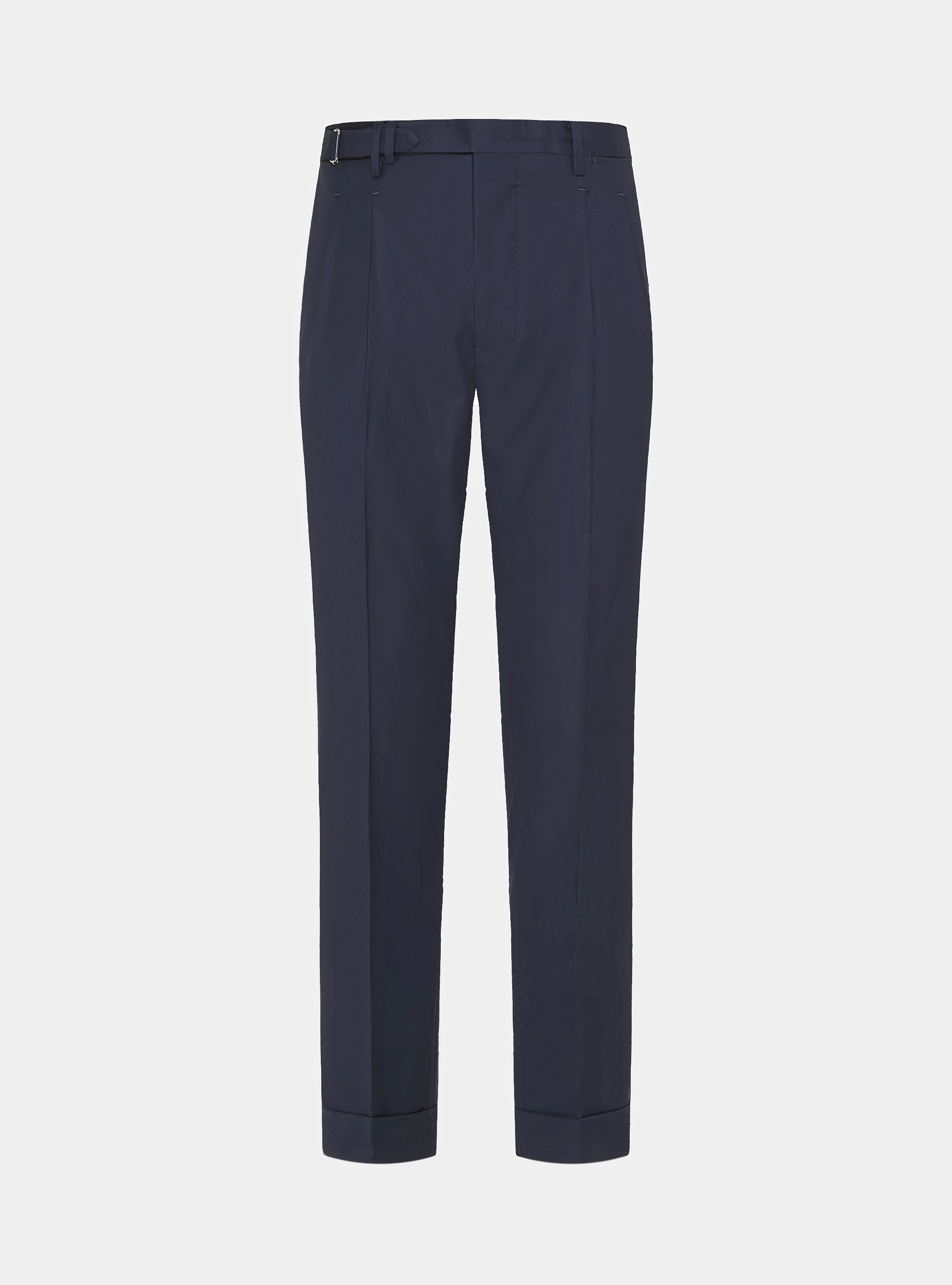 Pantaloni con pince in lana Vitale Barberis Canonico, BLU NAVY