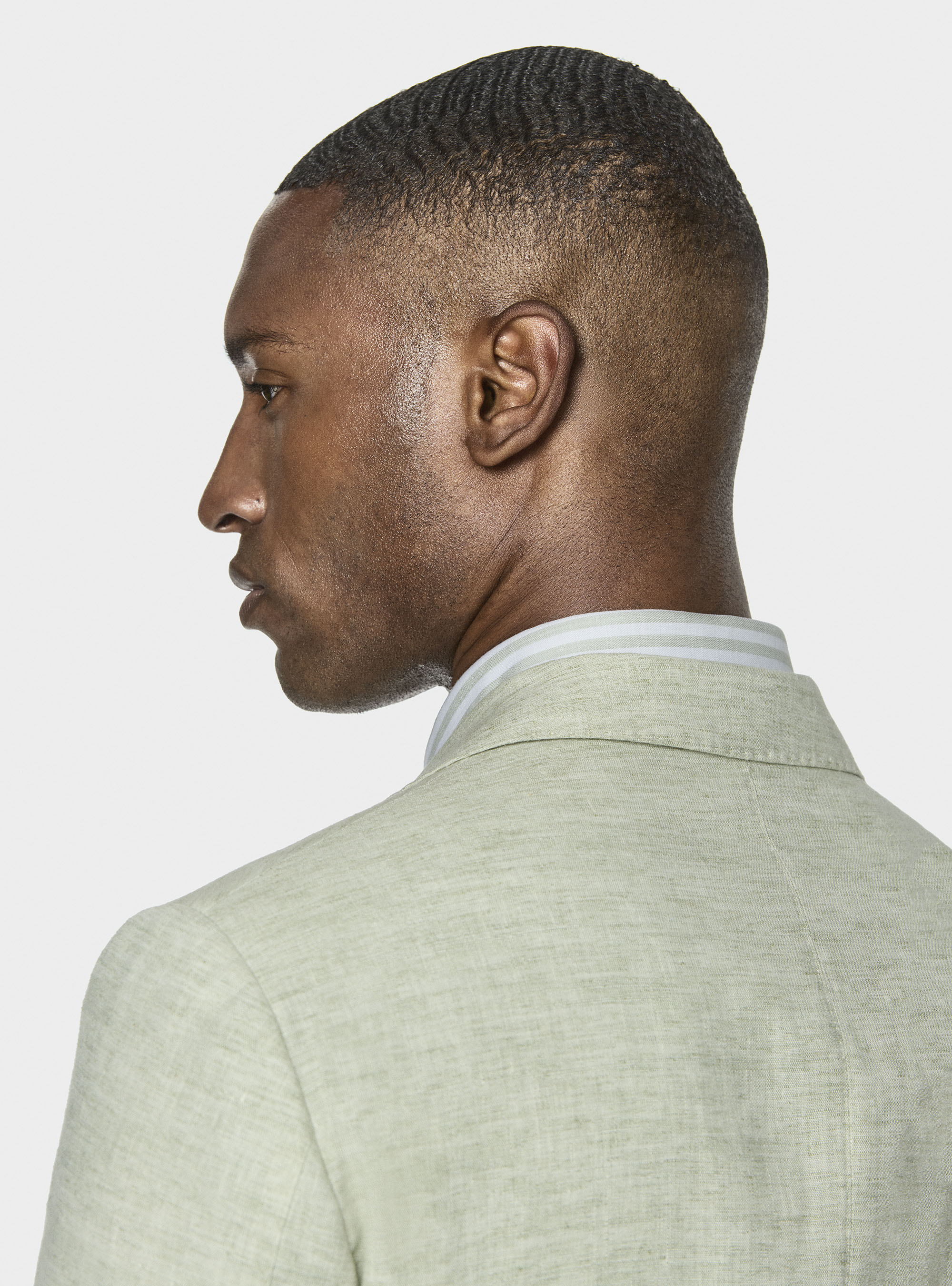 Giacca in misto lino fiammato, 0620C VERDE CHIARO