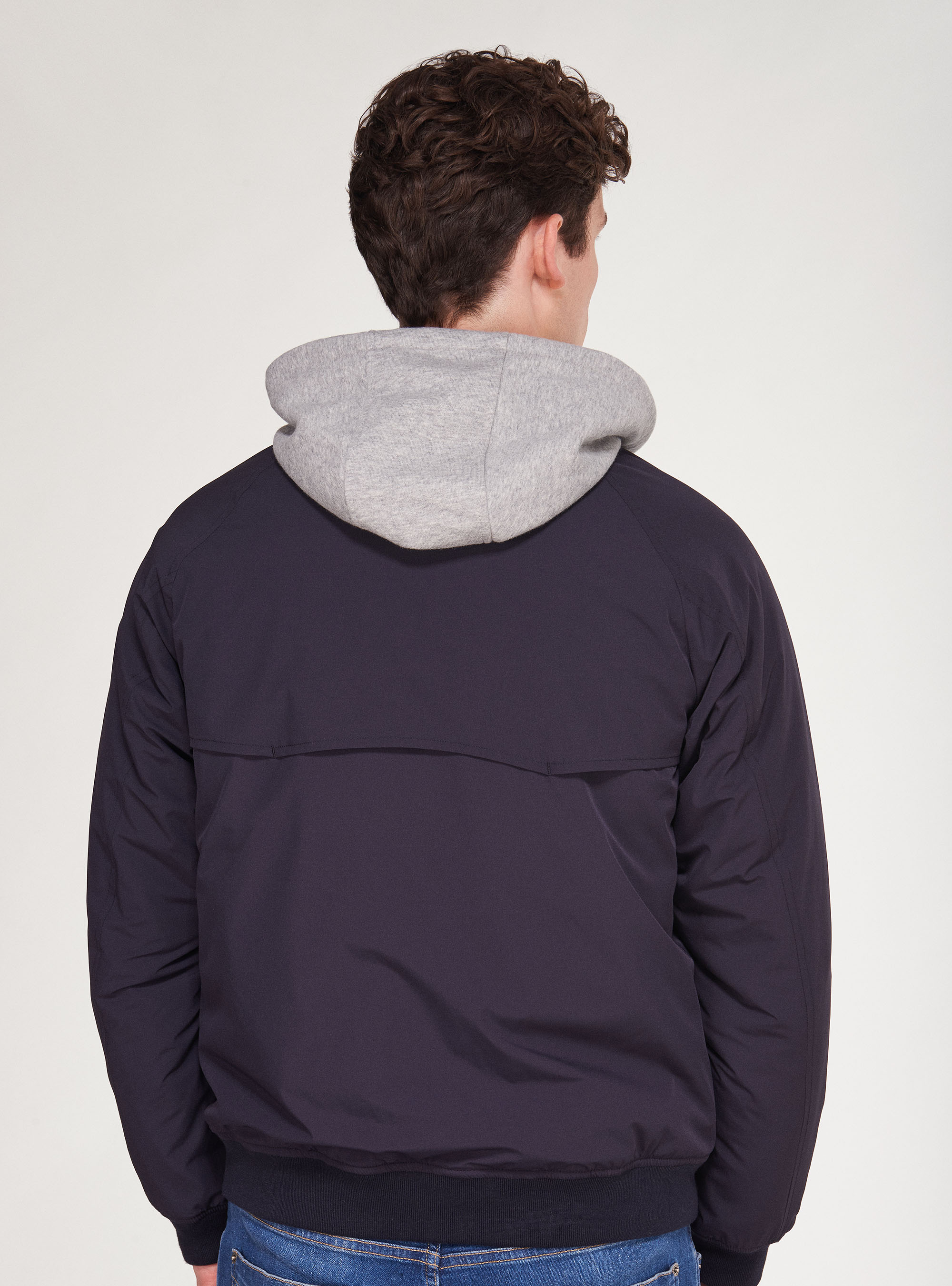 Bomber in tessuto tecnico, BLU NAVY