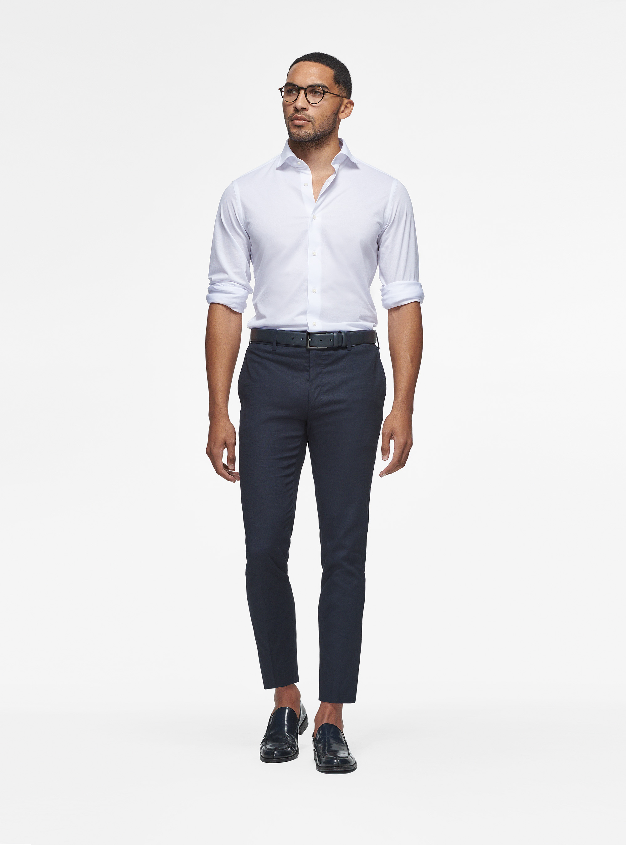 COOLMAX fabric pique shirt, WHITE