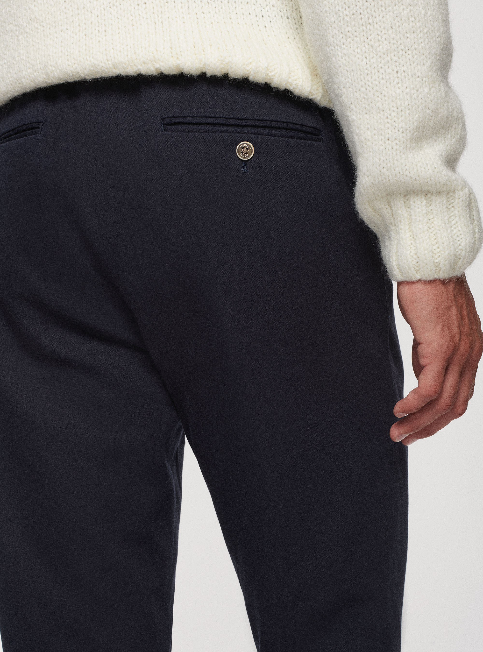 Joggers in misto cotone, BLU NAVY
