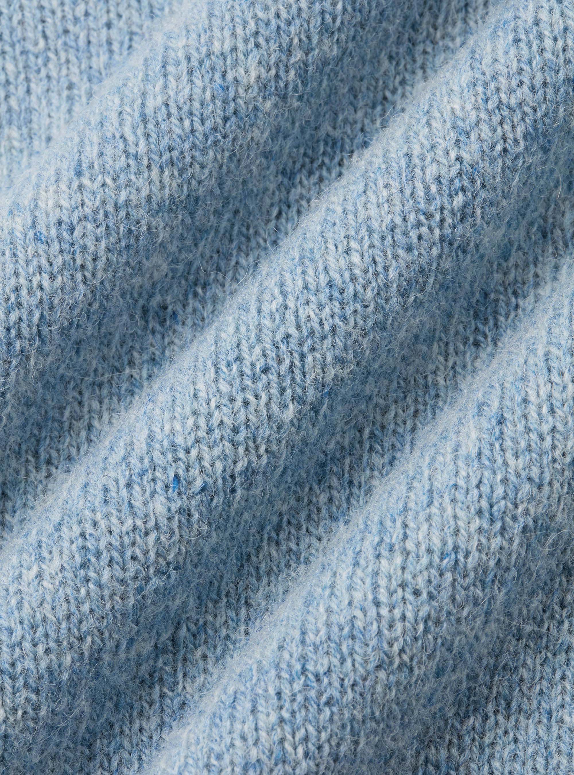 Pure Shetland wool crewneck sweater, AZZURRO POLVERE 0283C