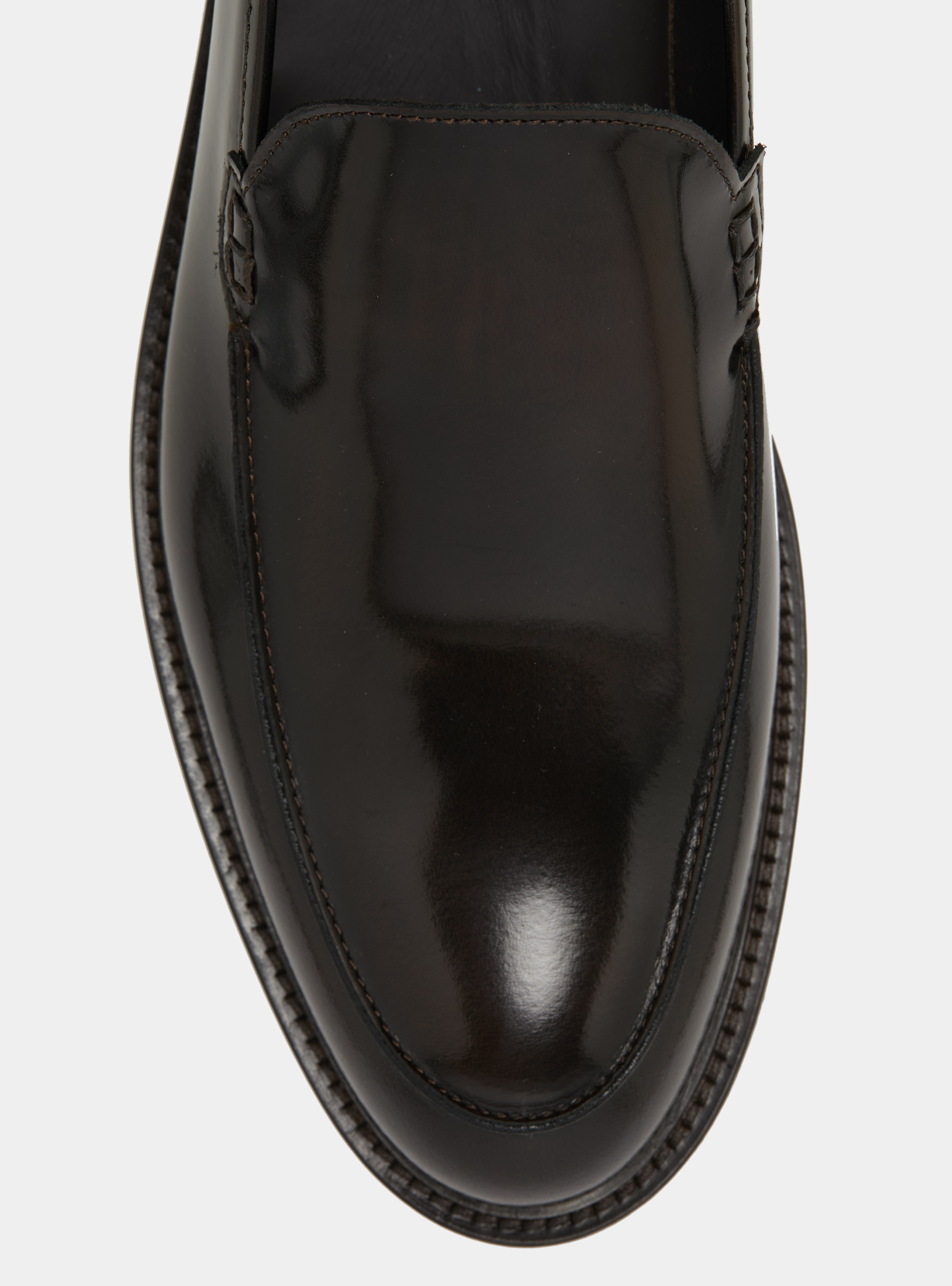 Mocassins en cuir abrasé, MARRON FONCÃ