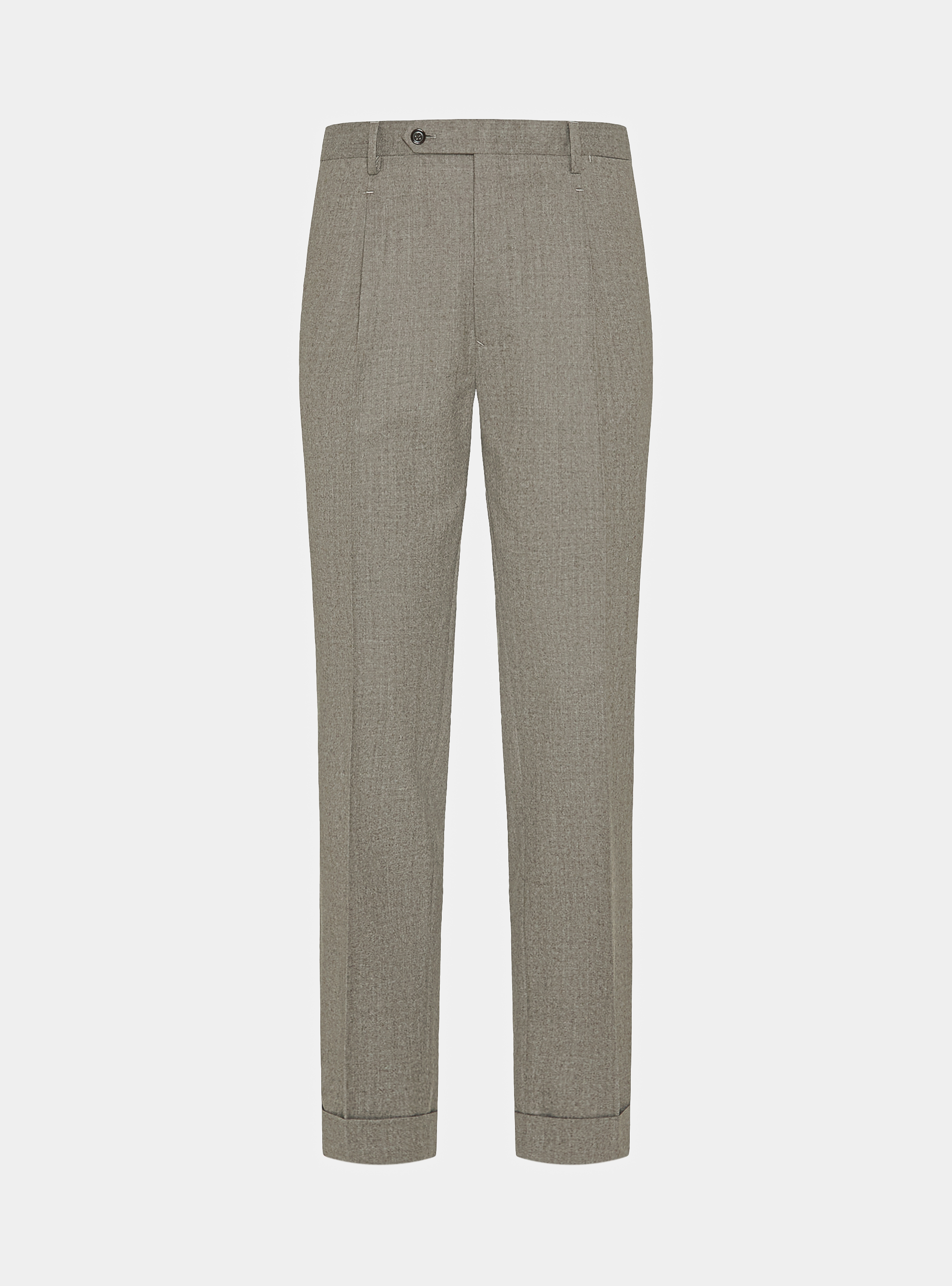 Trousers with pleats for flannel suit Vitale Barberis Canonico, SAND