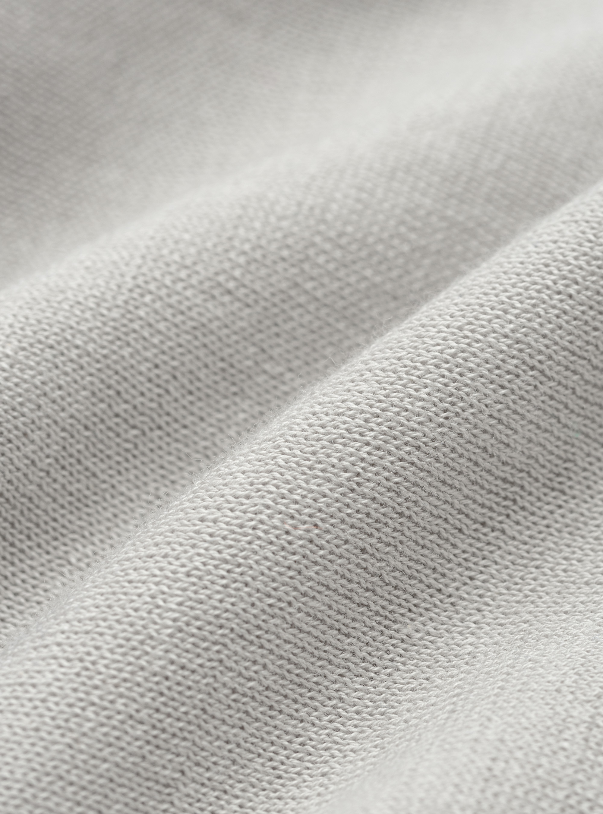 Jersey de algod&oacute;n extrafino con media cremallera, GRIS CLARO JASPEADO