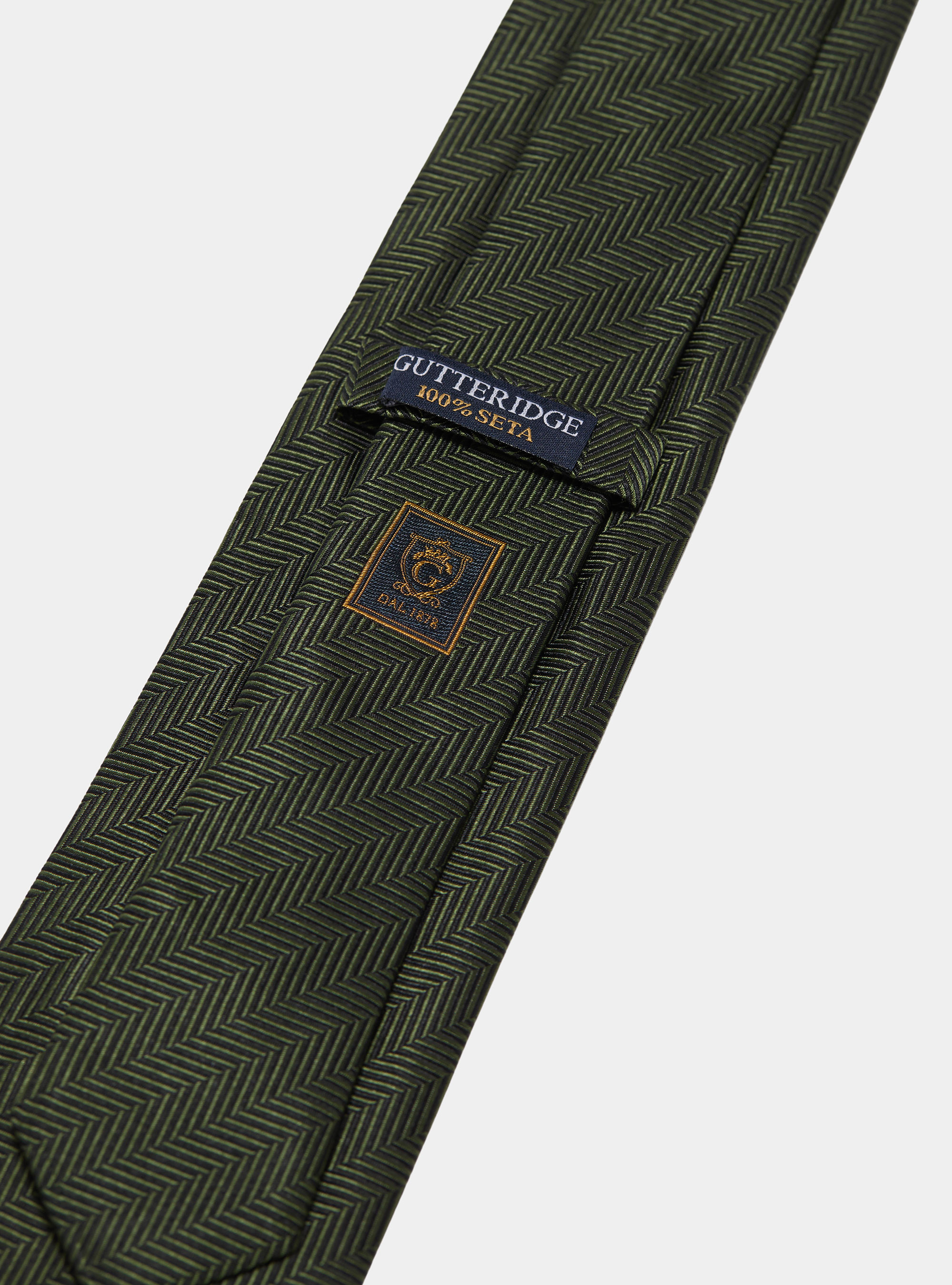 Cravatta herringbone in seta, MILITARE 0609C