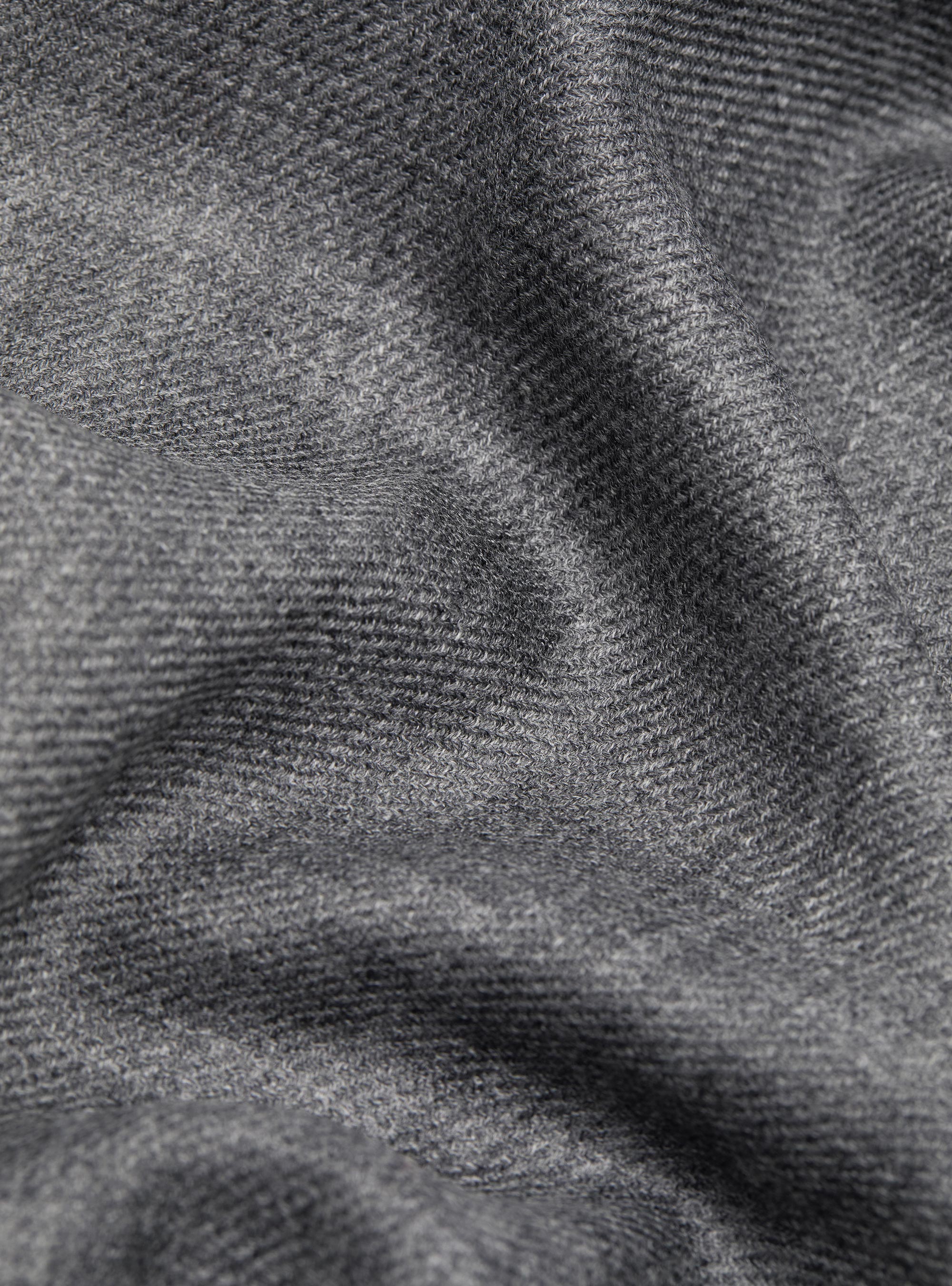 Sciarpa in lana con ricamo, GRIGIO CHIARO