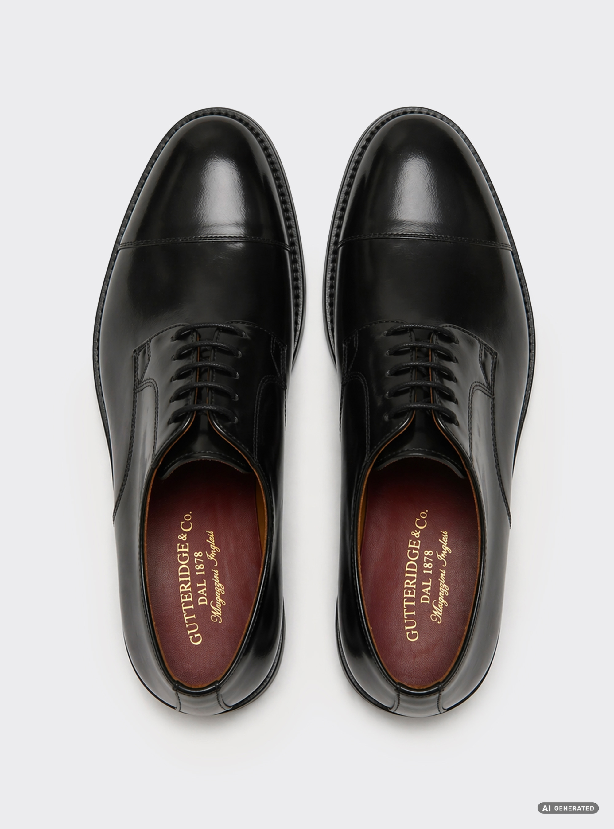 Derby abrasivata allacciata mezza punta, BLACK