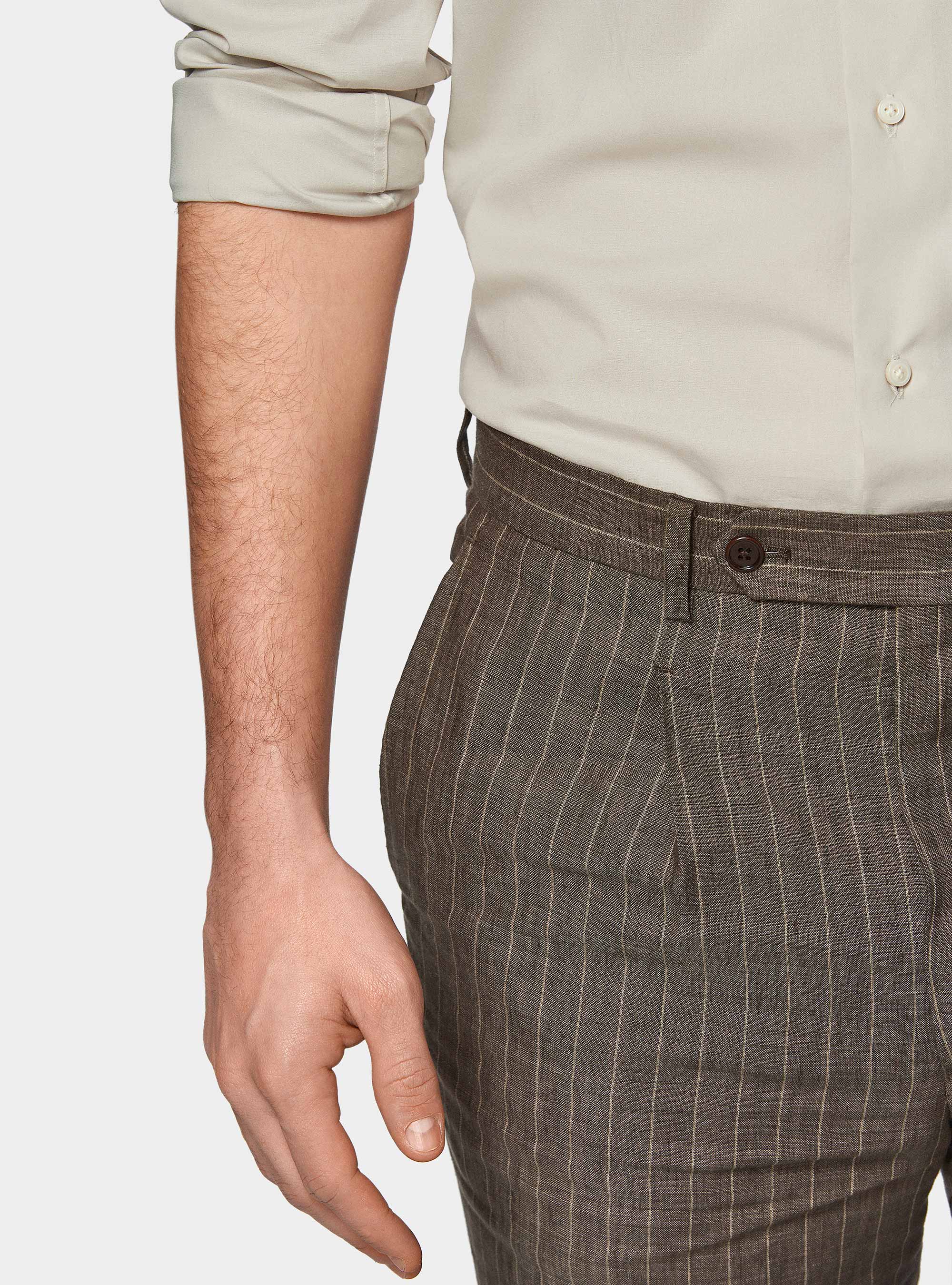 Chemise en popeline stretch, Ã CRU