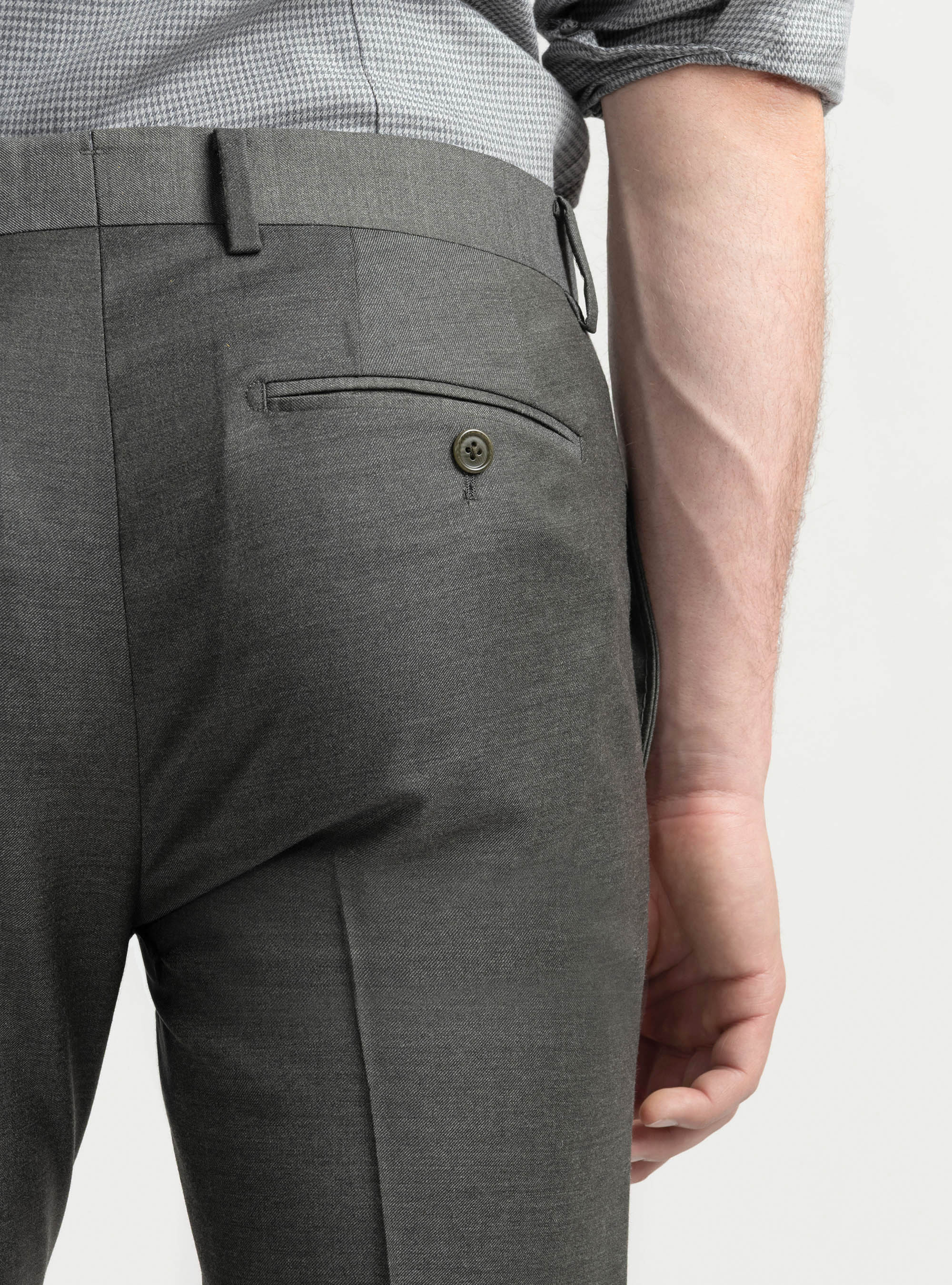 Pantalon de costume en pure laine Vitale Barberis Canonico, VERT