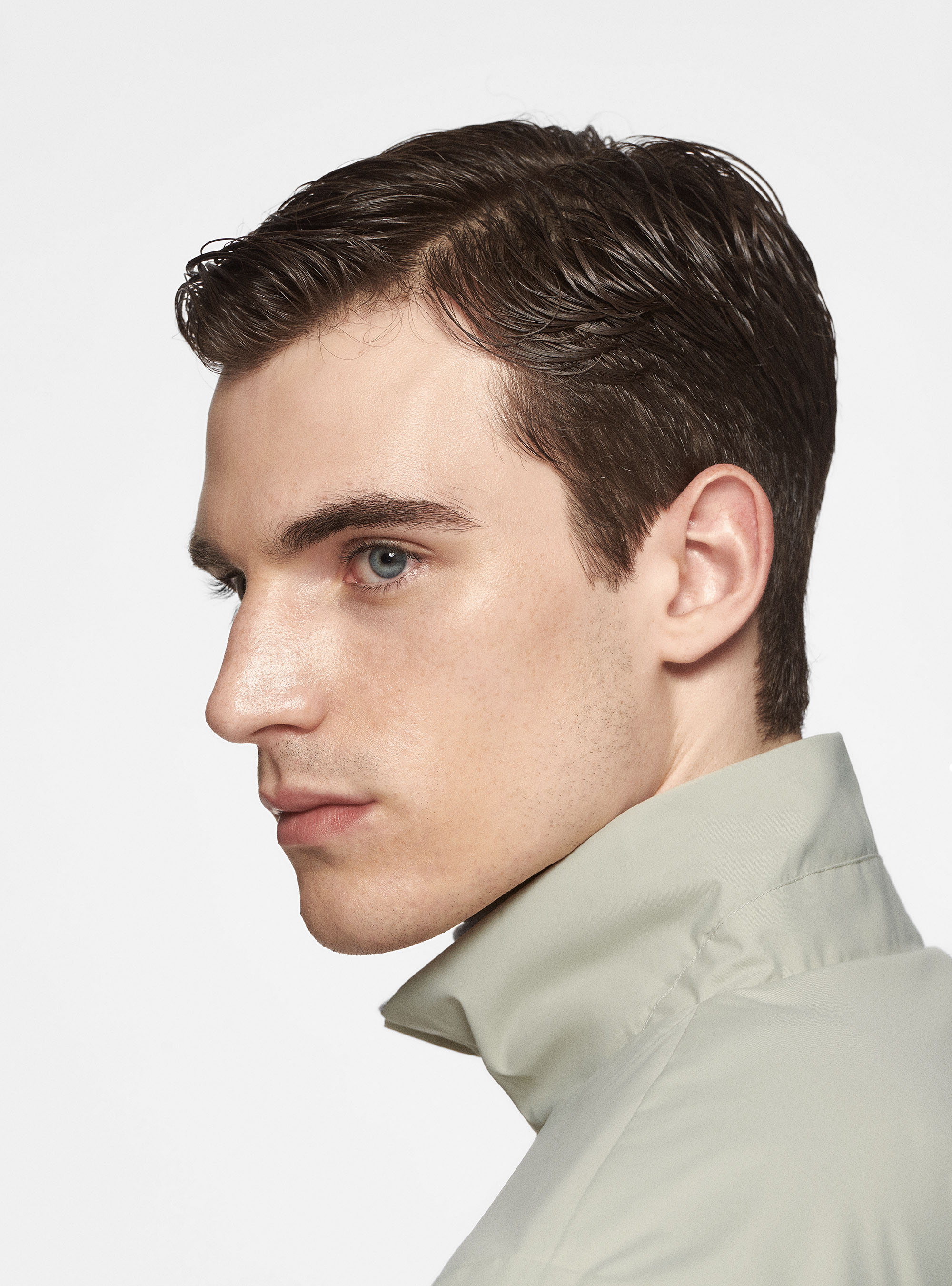 Cazadora forrada de punto de cachemira, CRUDO