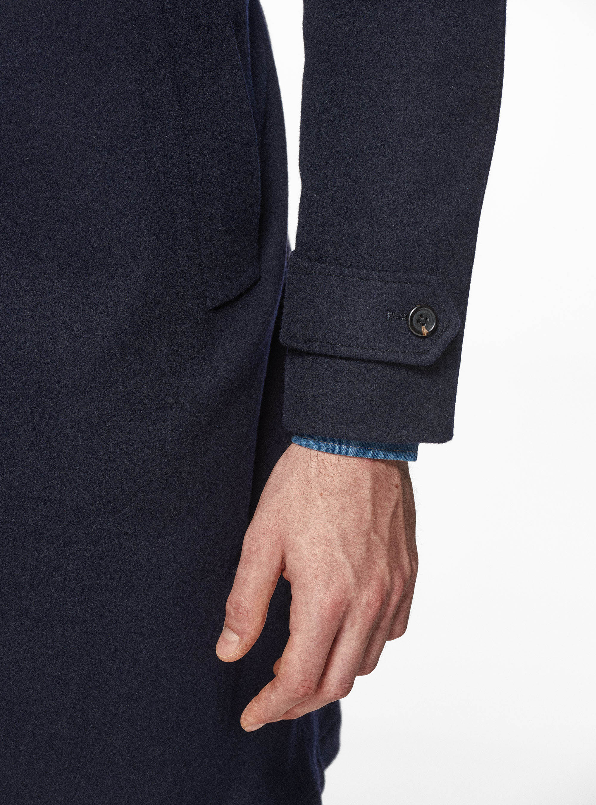 Soprabito in lana e cashmere, BLU NAVY