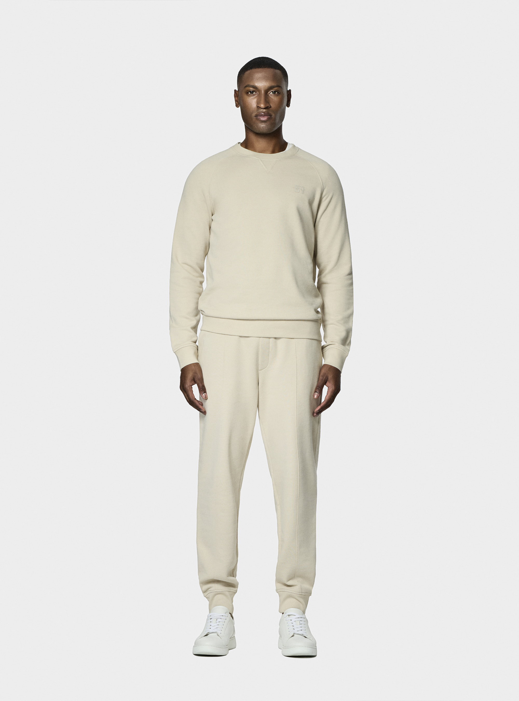 Basic round-neck sweatshirt GT01, ECRU 0536C