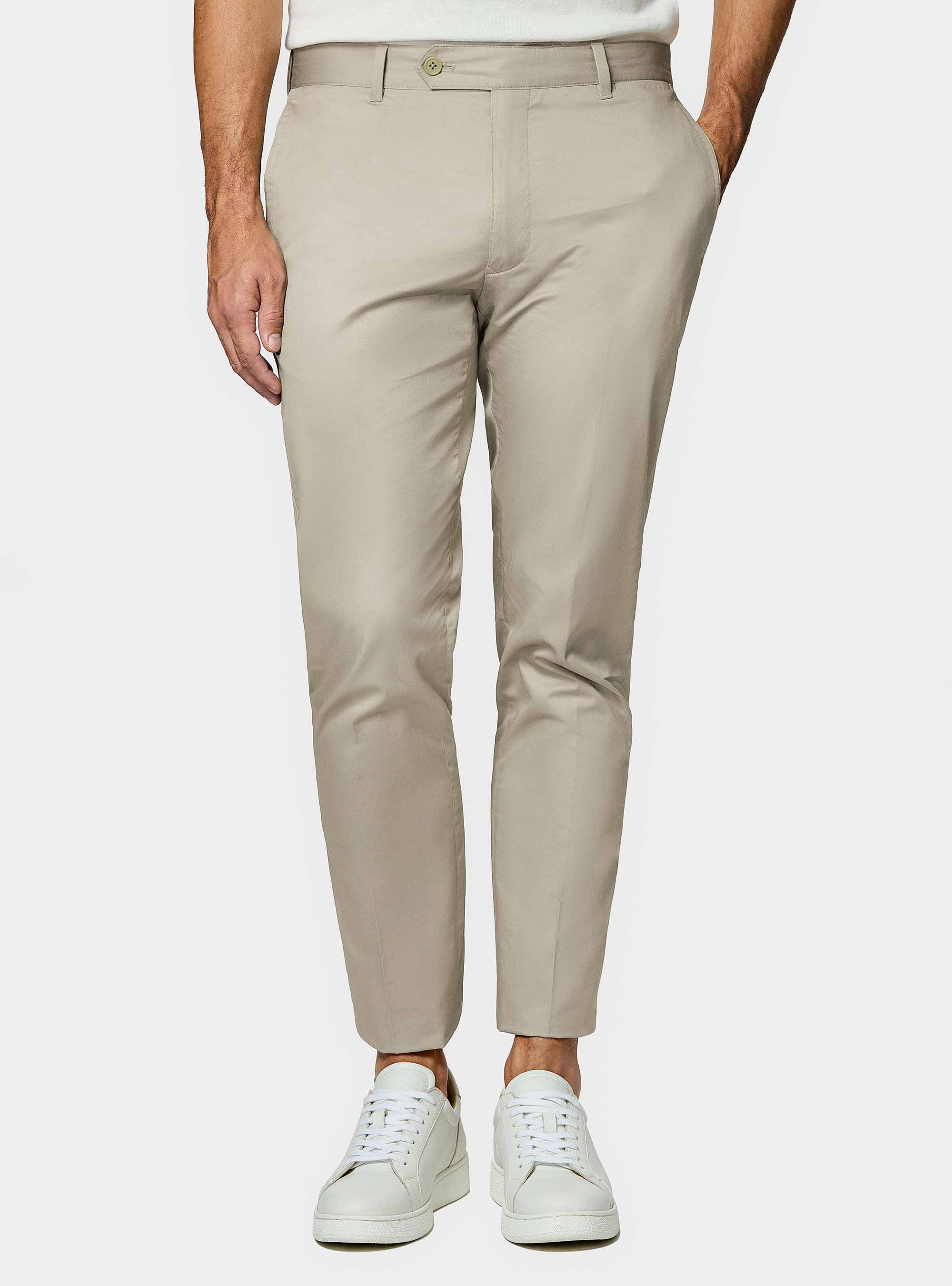 LUCA slim twill chino pants - Light feather gray