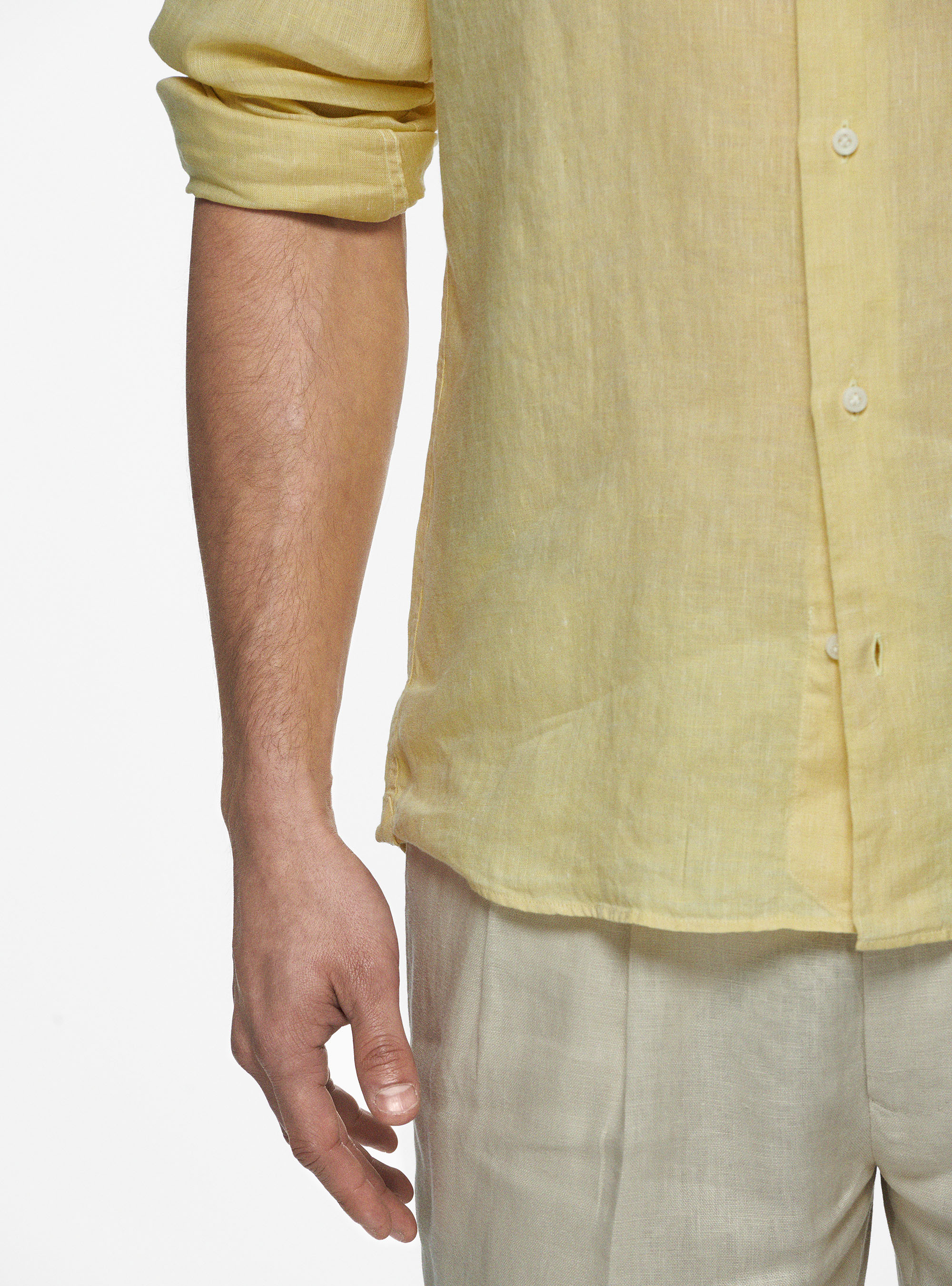 Pure linen shirt, YELLOW