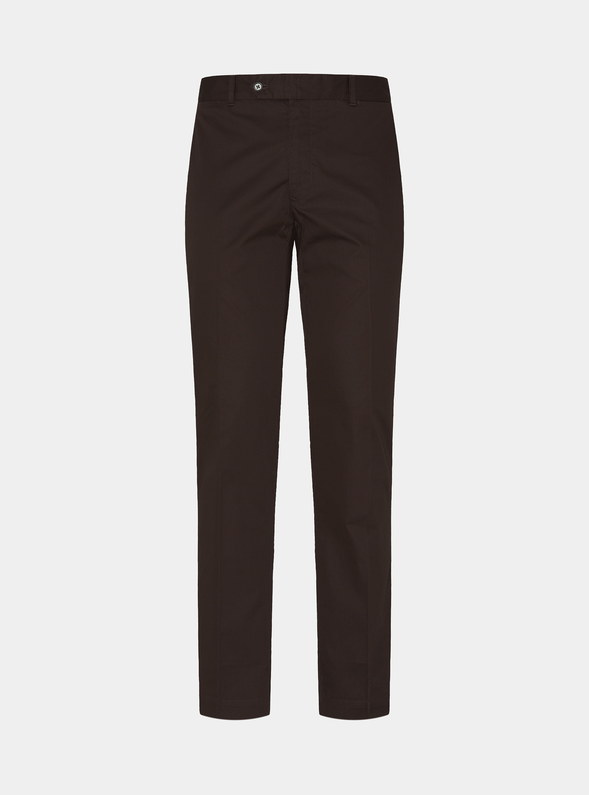 Pantaloni chino in twill leggero, MARRONE