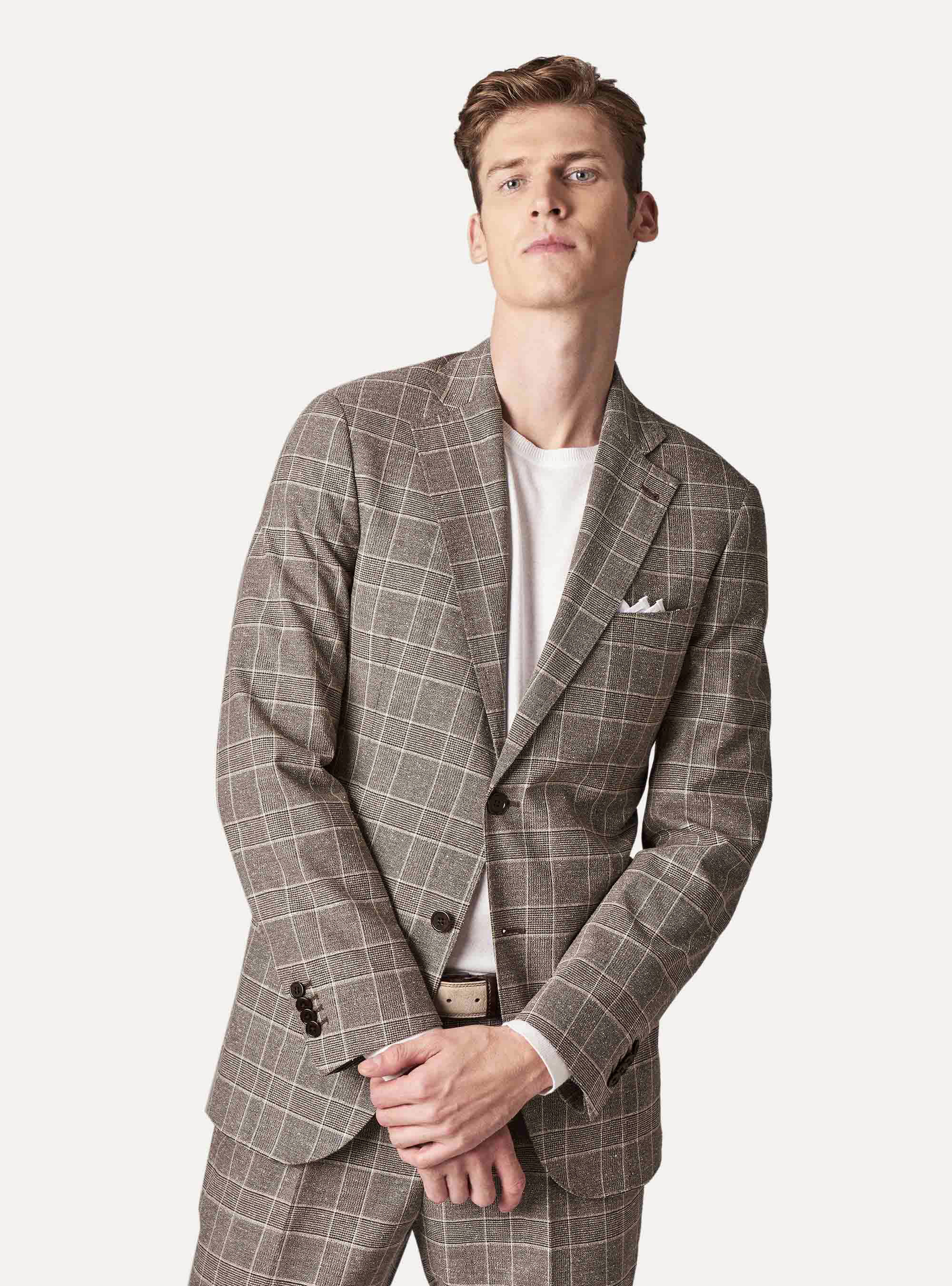 Giacca per abito in principe di galles lana bouclè e seta | Gutteridge |  Spring Sale Uomo