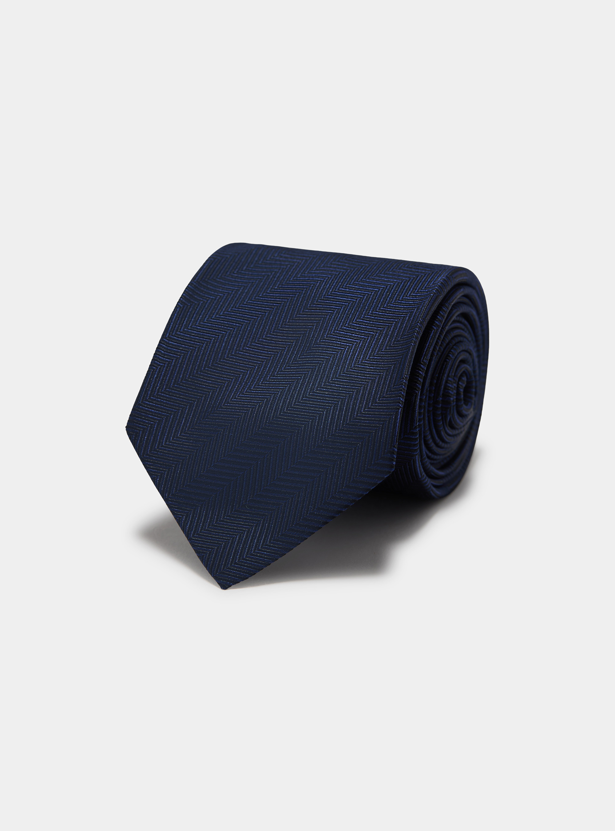Herringbone silk tie, BLUE