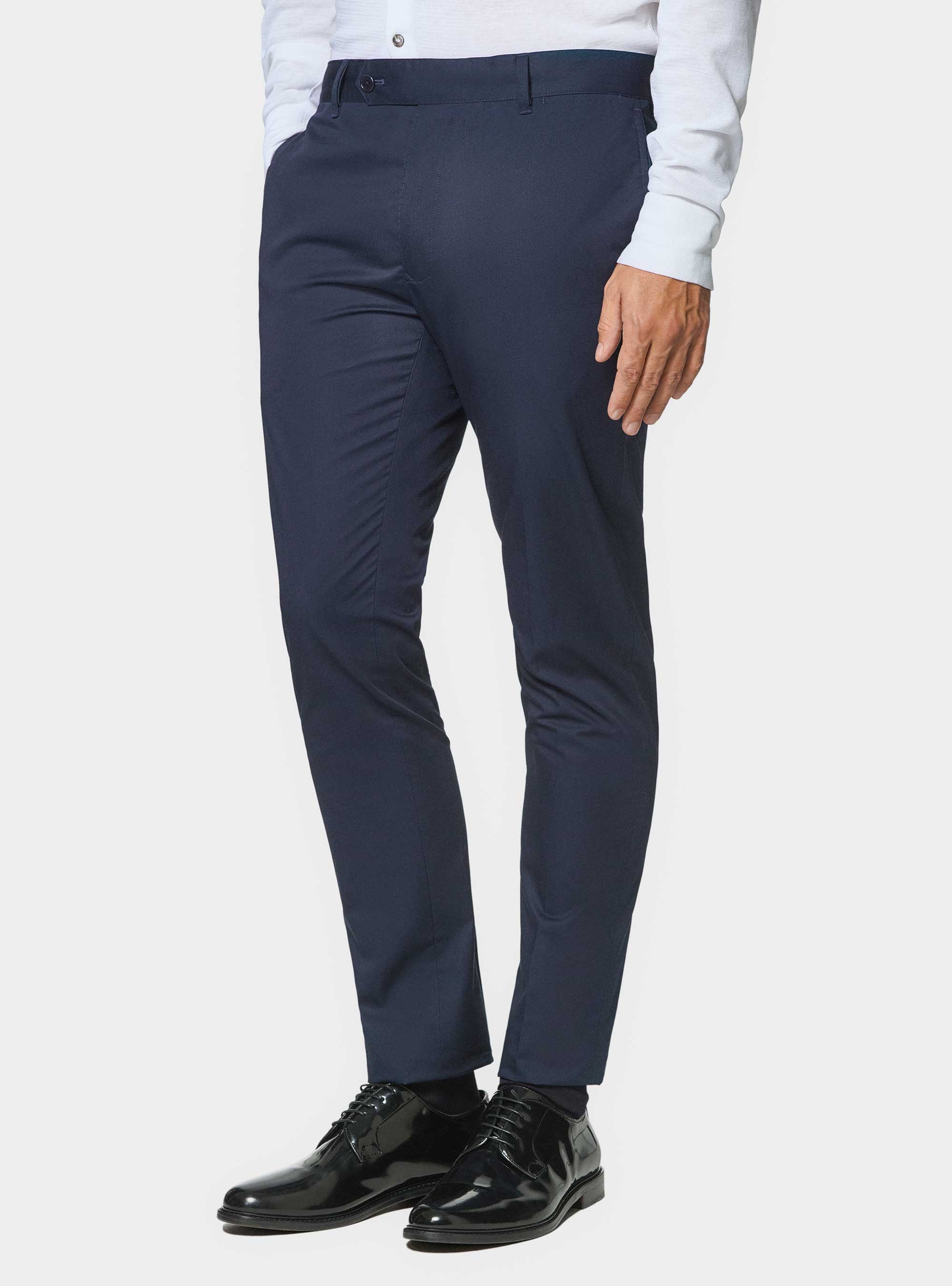 Pantaloni chino in twill leggero, BLU NAVY