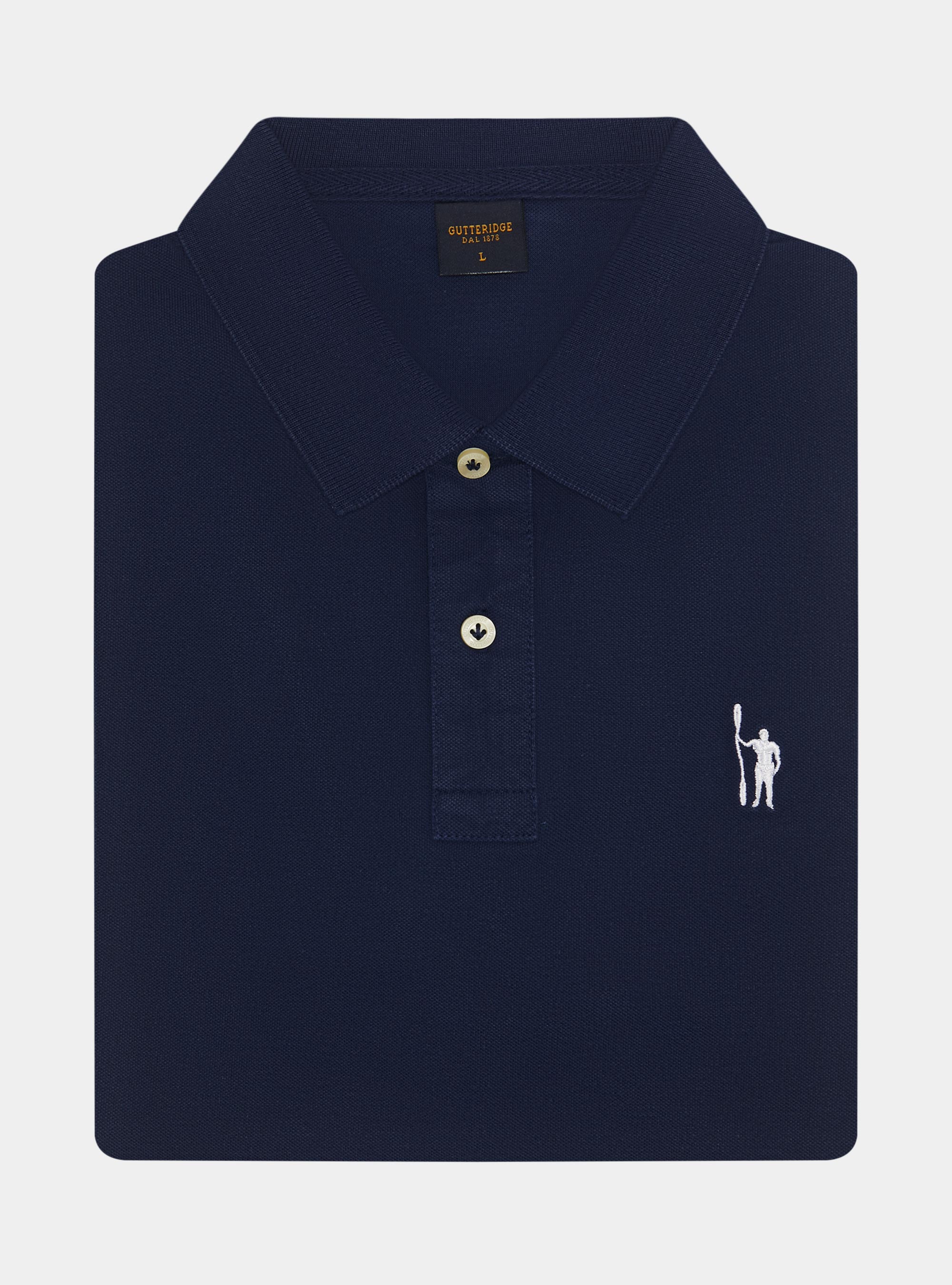 Polo classique en piqué, BLEU