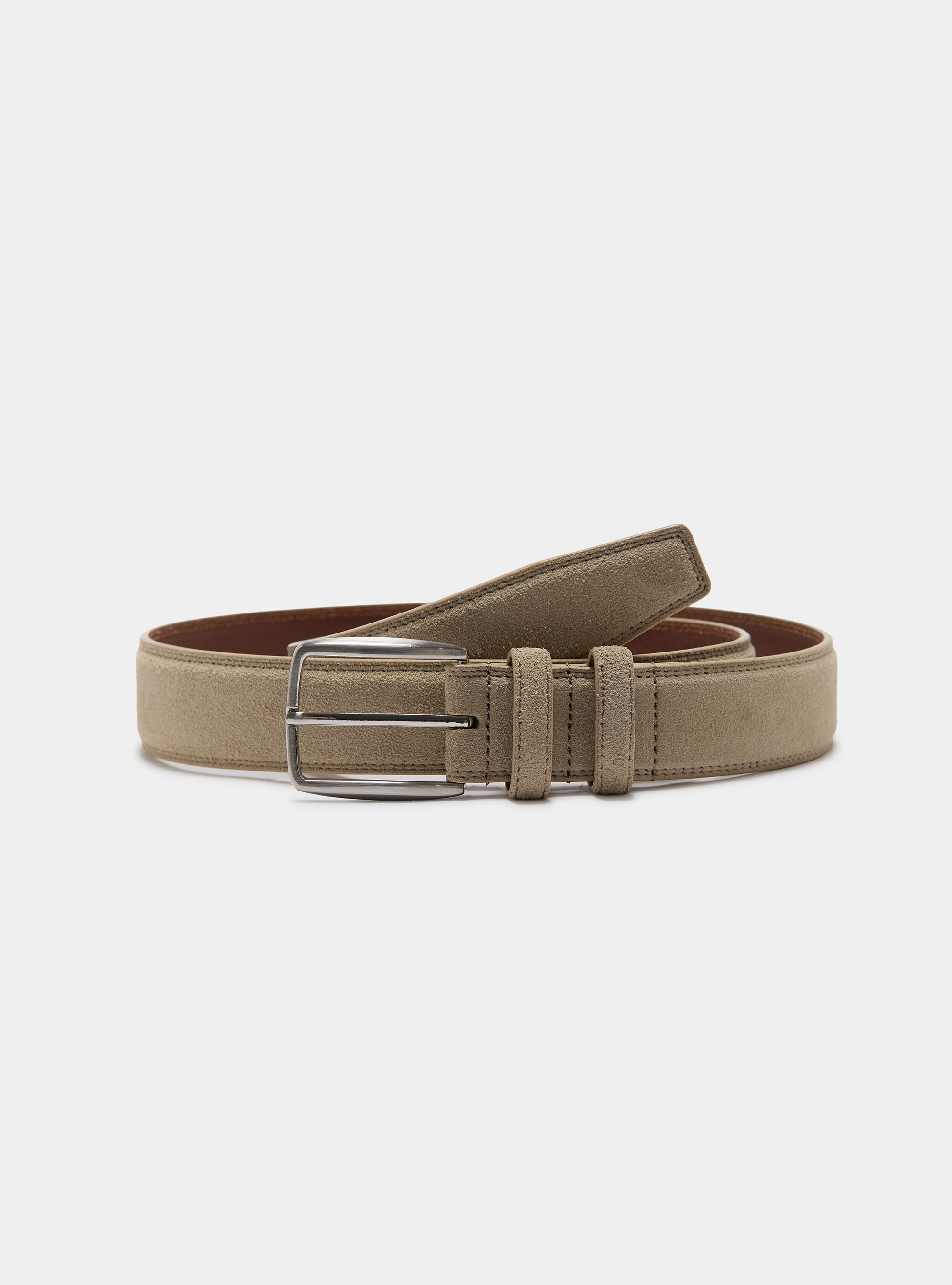 Suede belt, ECRU