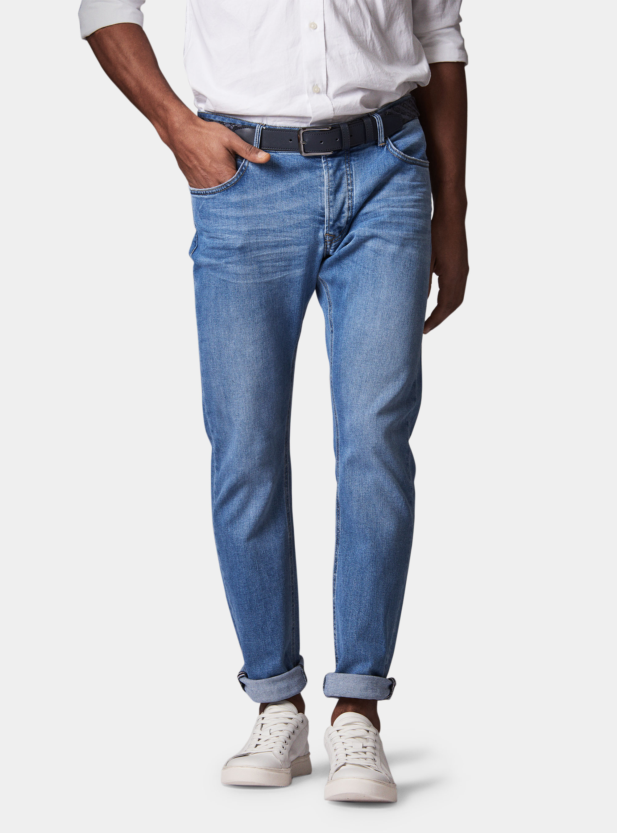 Pantalón vaquero regular fit para hombre negro Bolf R907