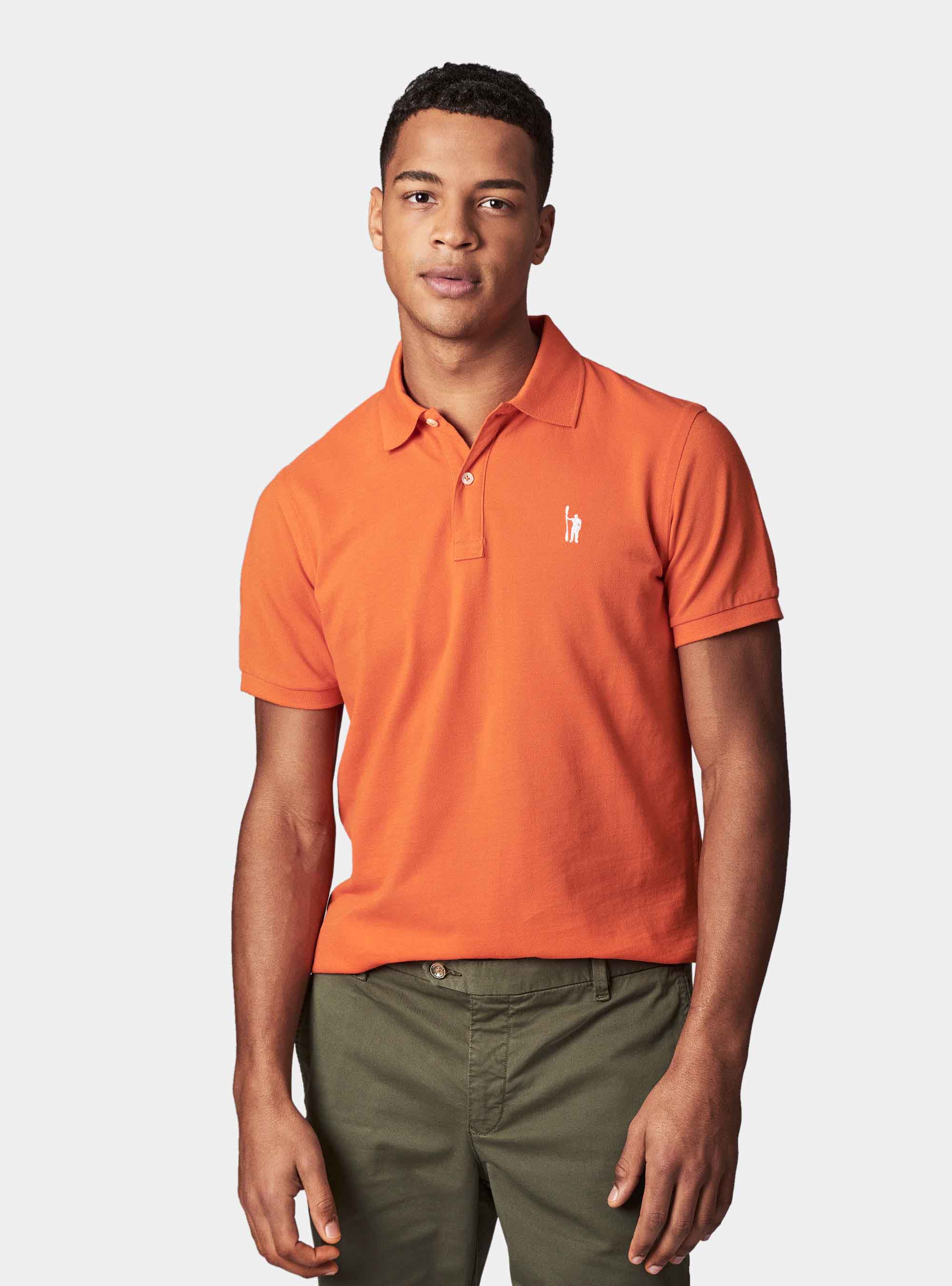 Polo basica in piquet, ARANCIONE