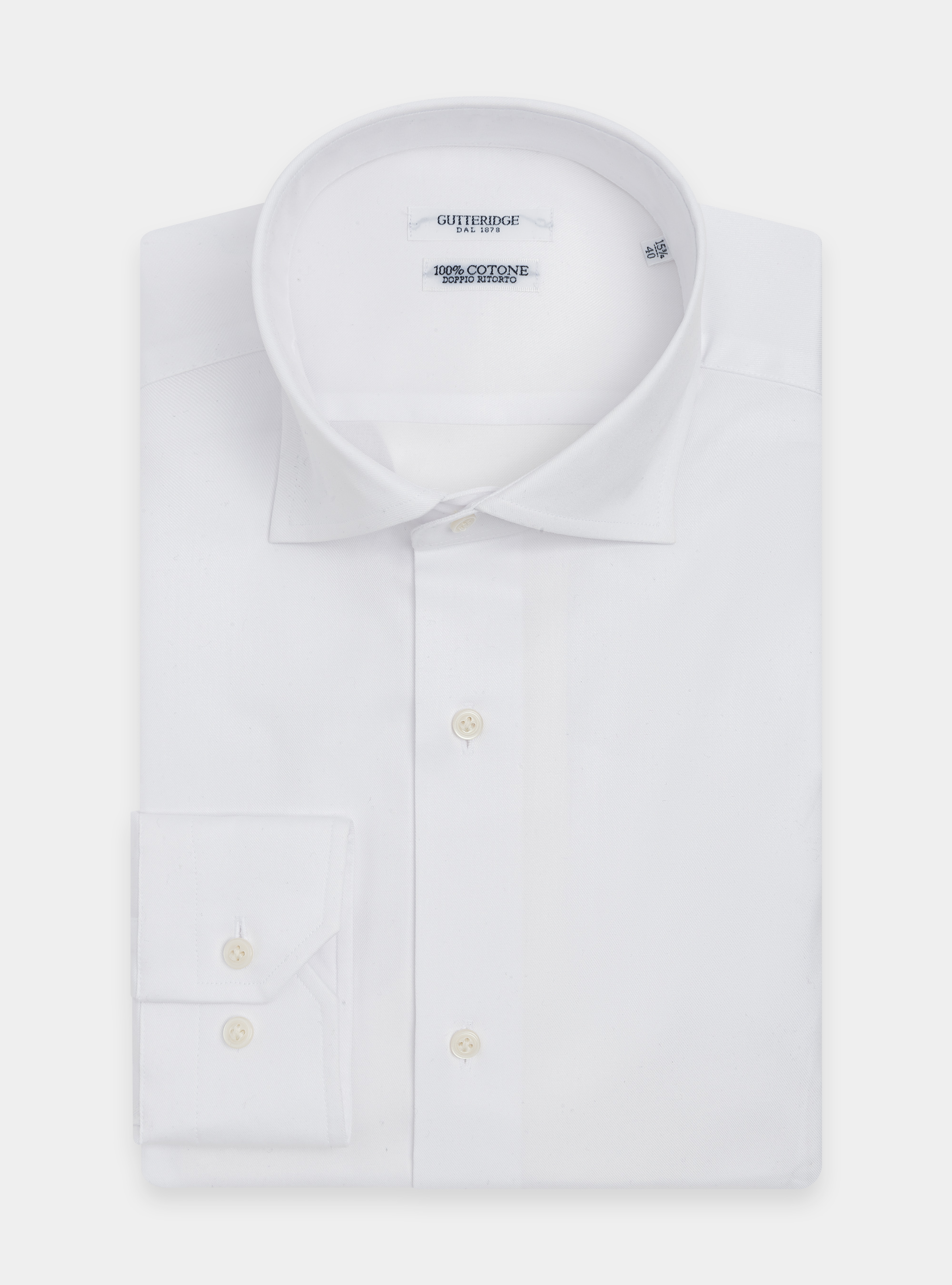 Cotton twill shirt, WHITE