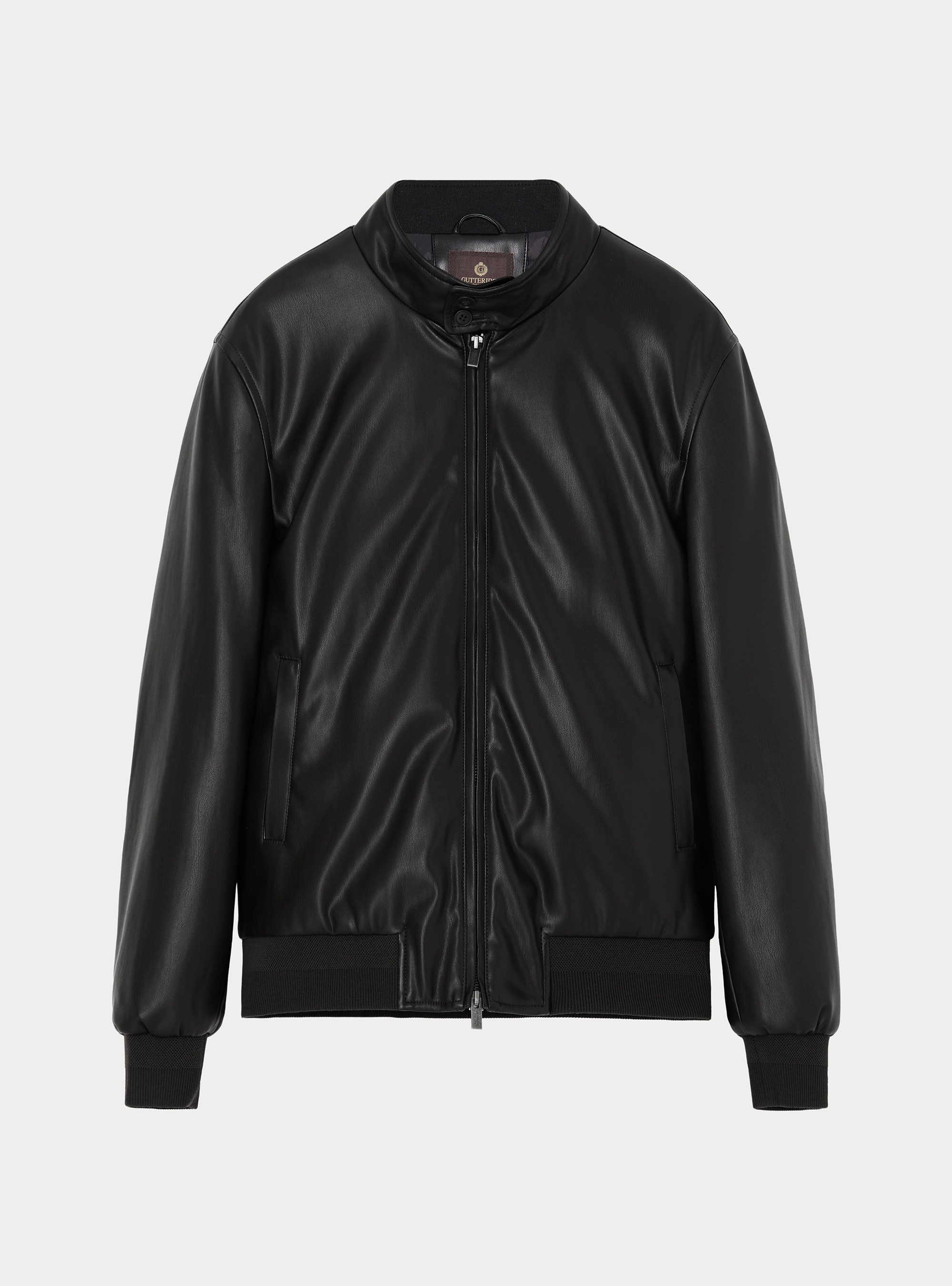 Faux leather jacket, BLACK