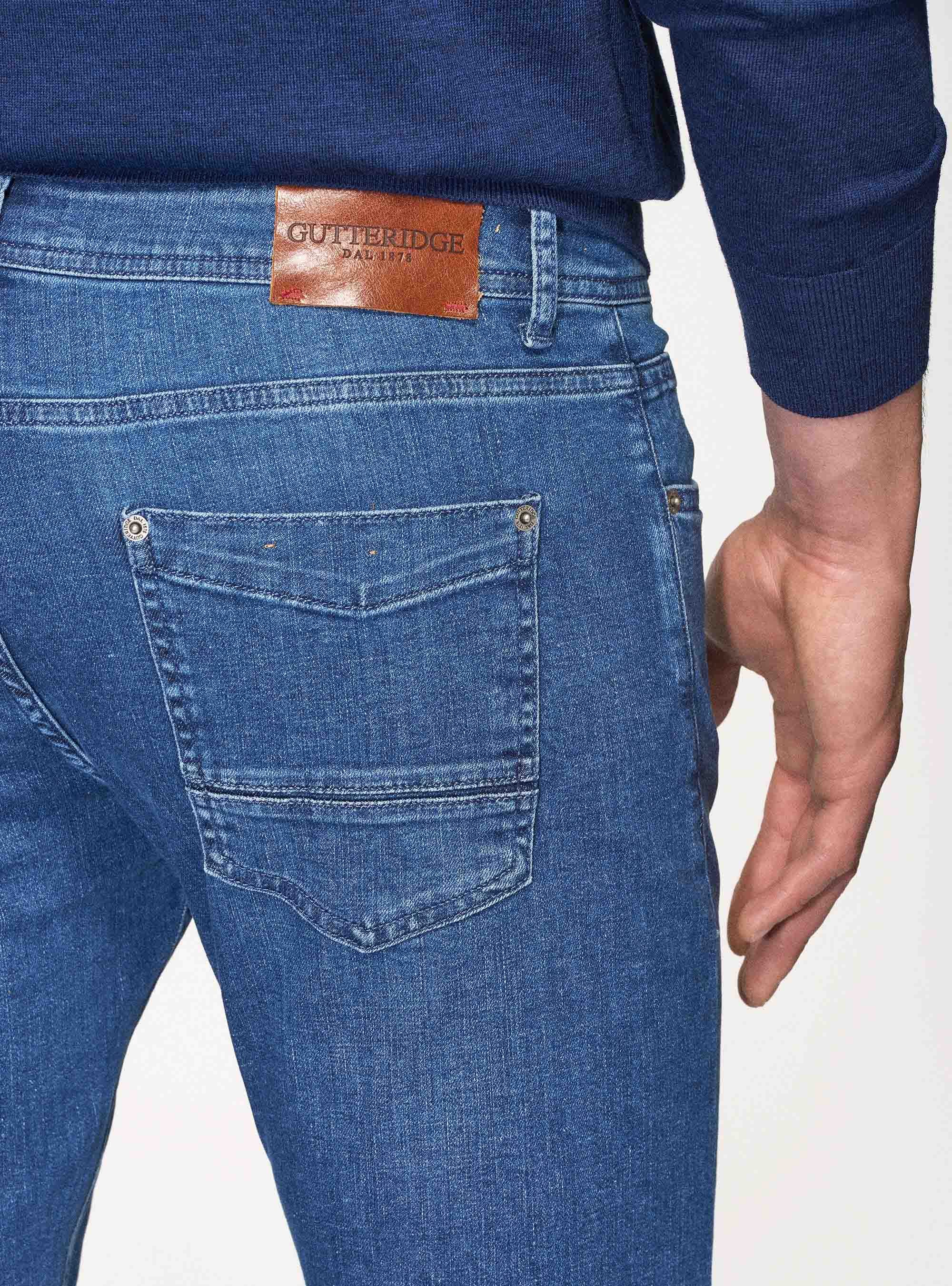 Pantaloni 5 tasche tailor fit, BLU