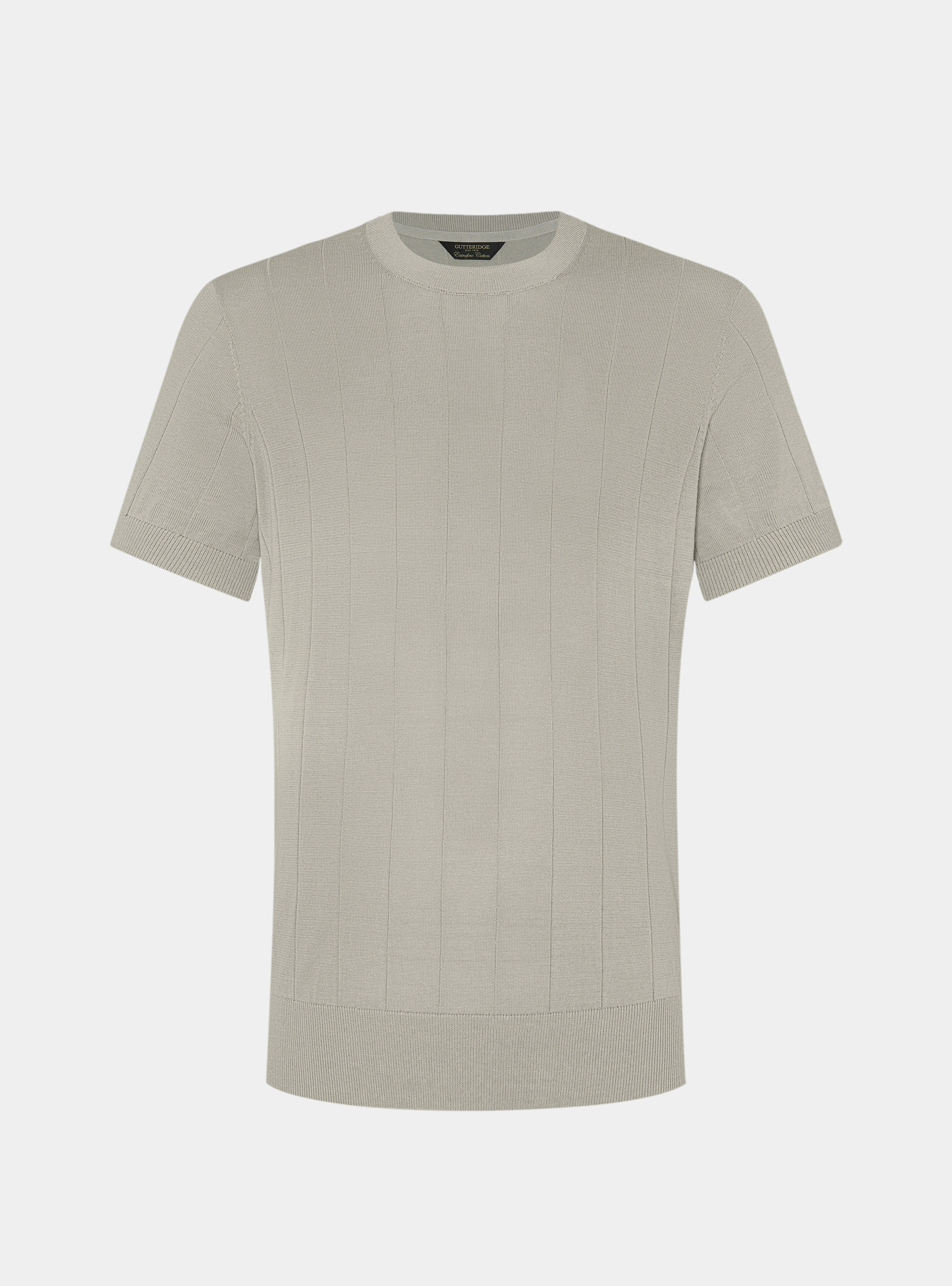 Maglia in puro cotone costa piatta, SABBIA