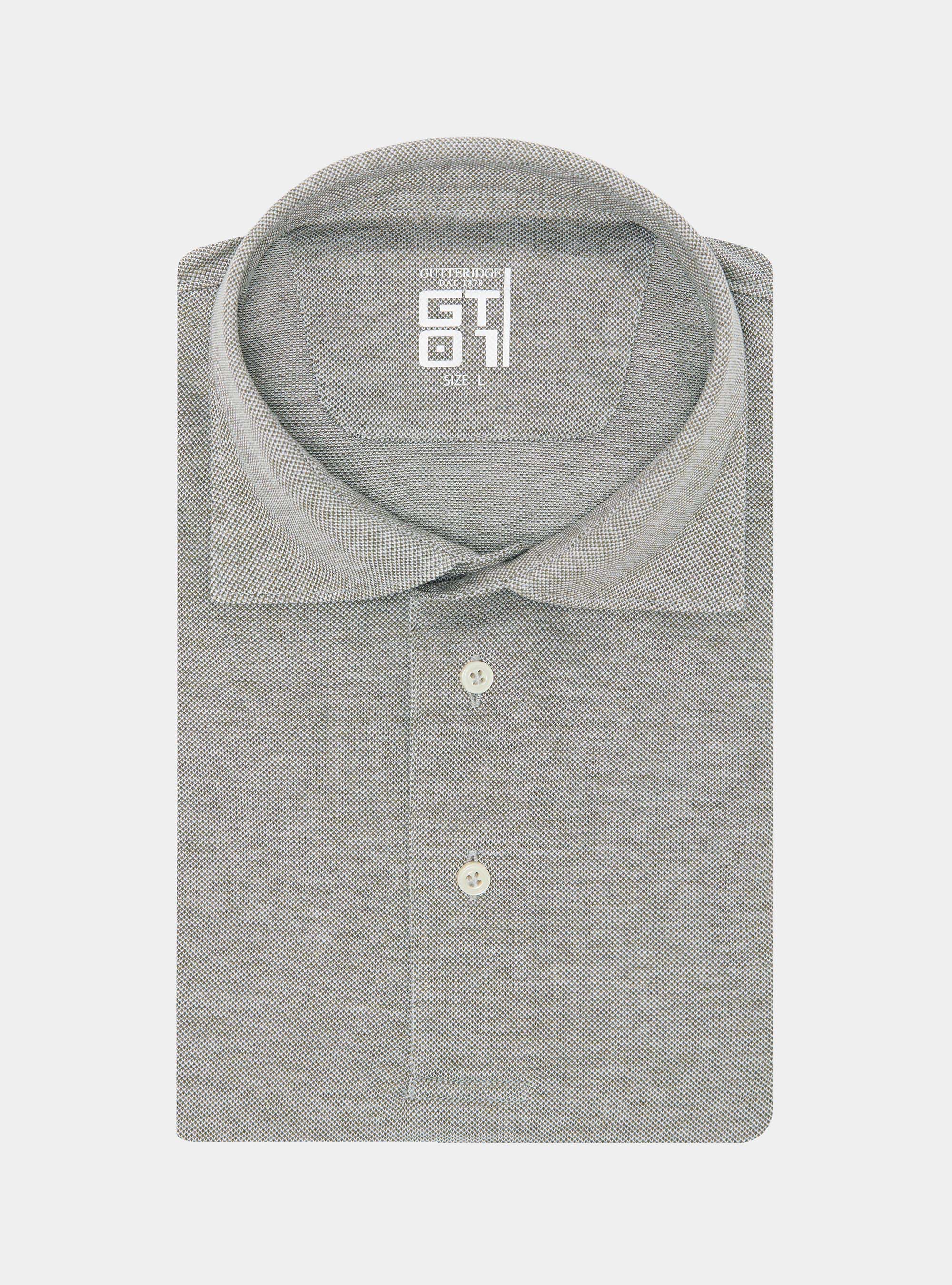 GT01 stretch pique polo shirt, VERDE SALVIA 0604C