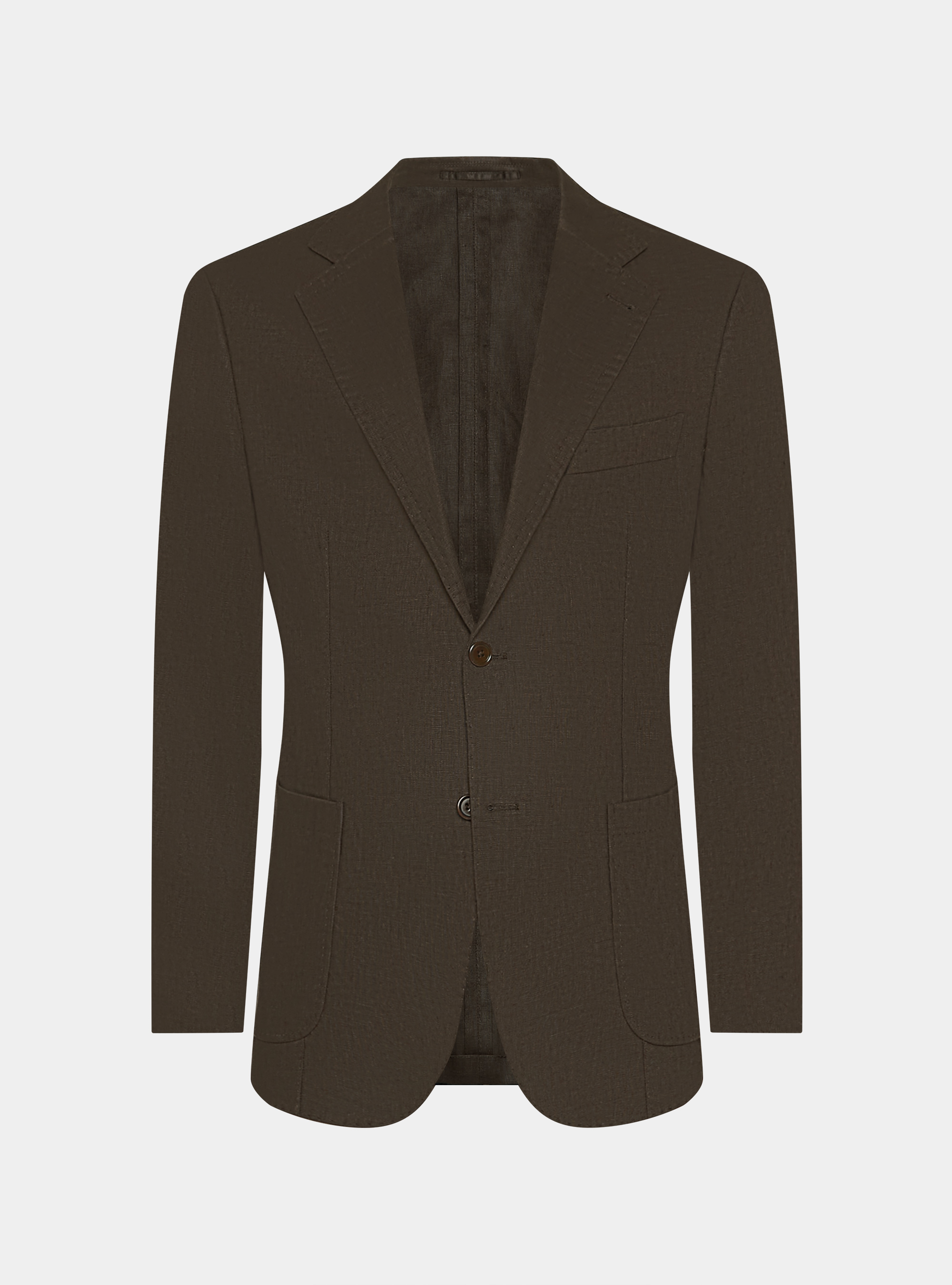 Pure linen suit blazer, BROWN