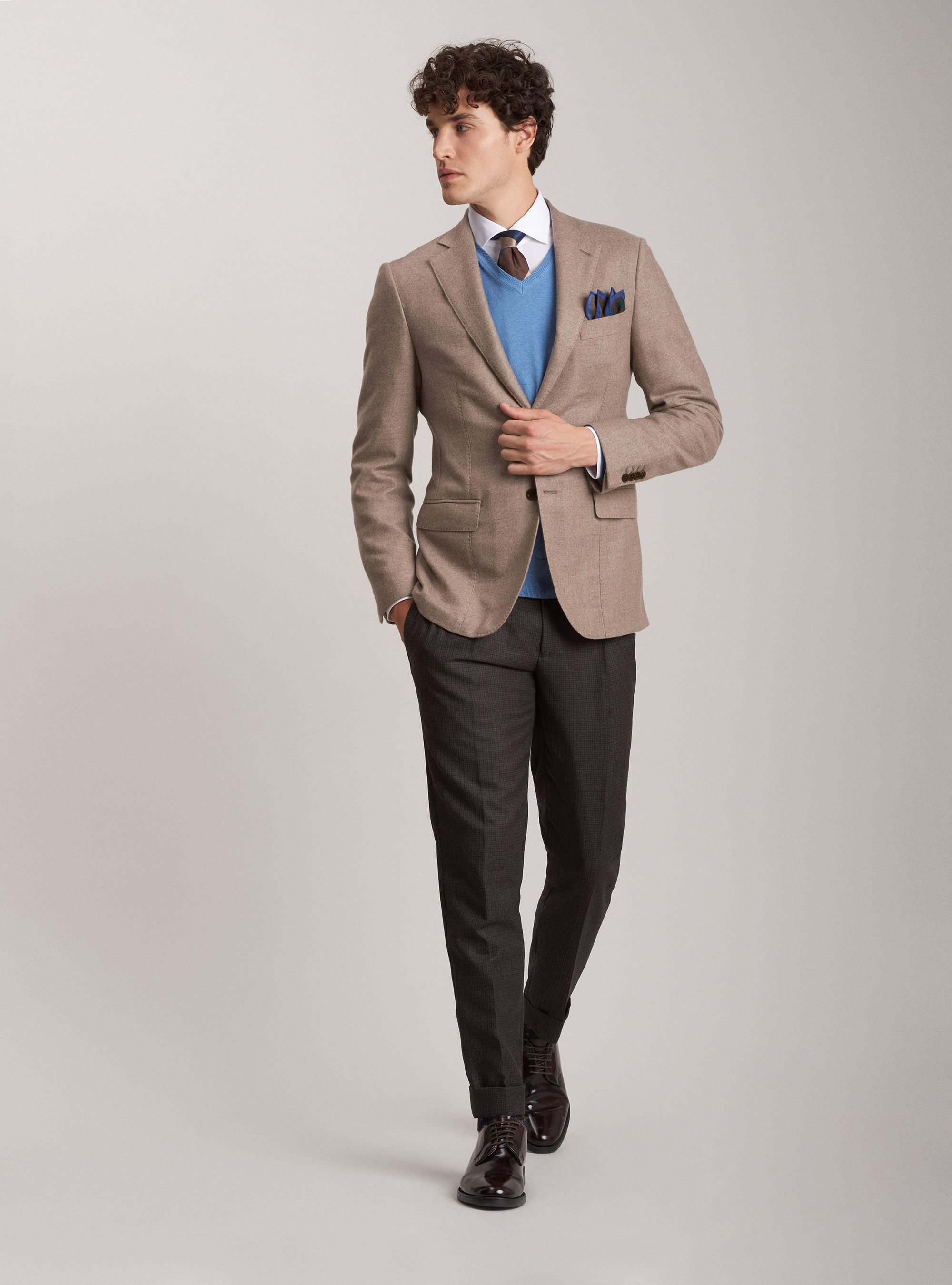 100% cashmere blazer, ECRU