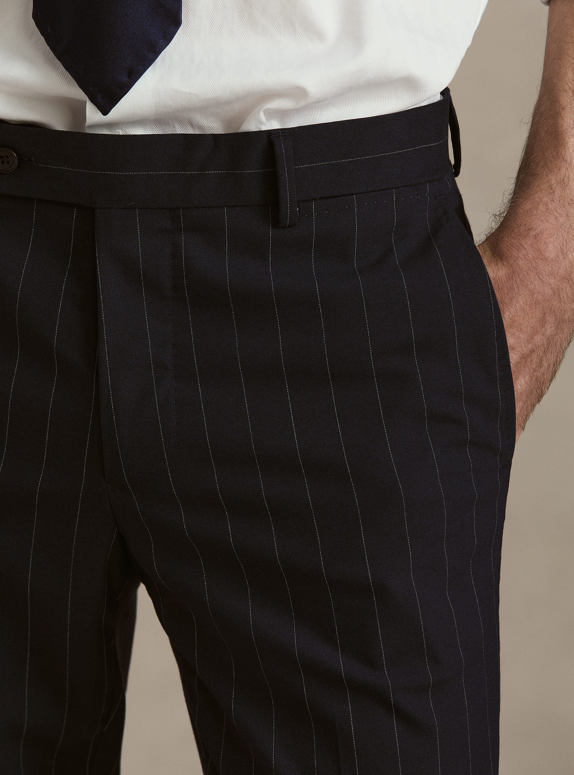 Pantaloni per abito gessato, BLU NAVY