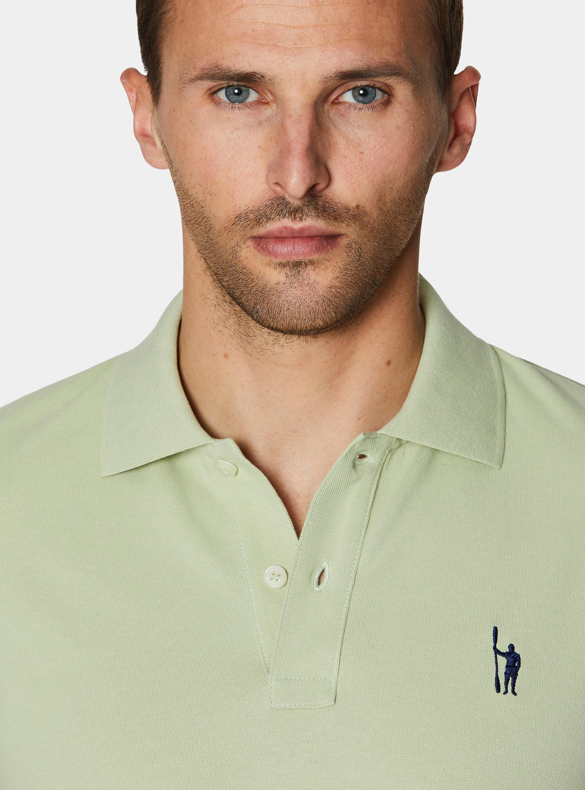 Classic piqu&eacute; polo shirt, VERDE CHIARO 0622C