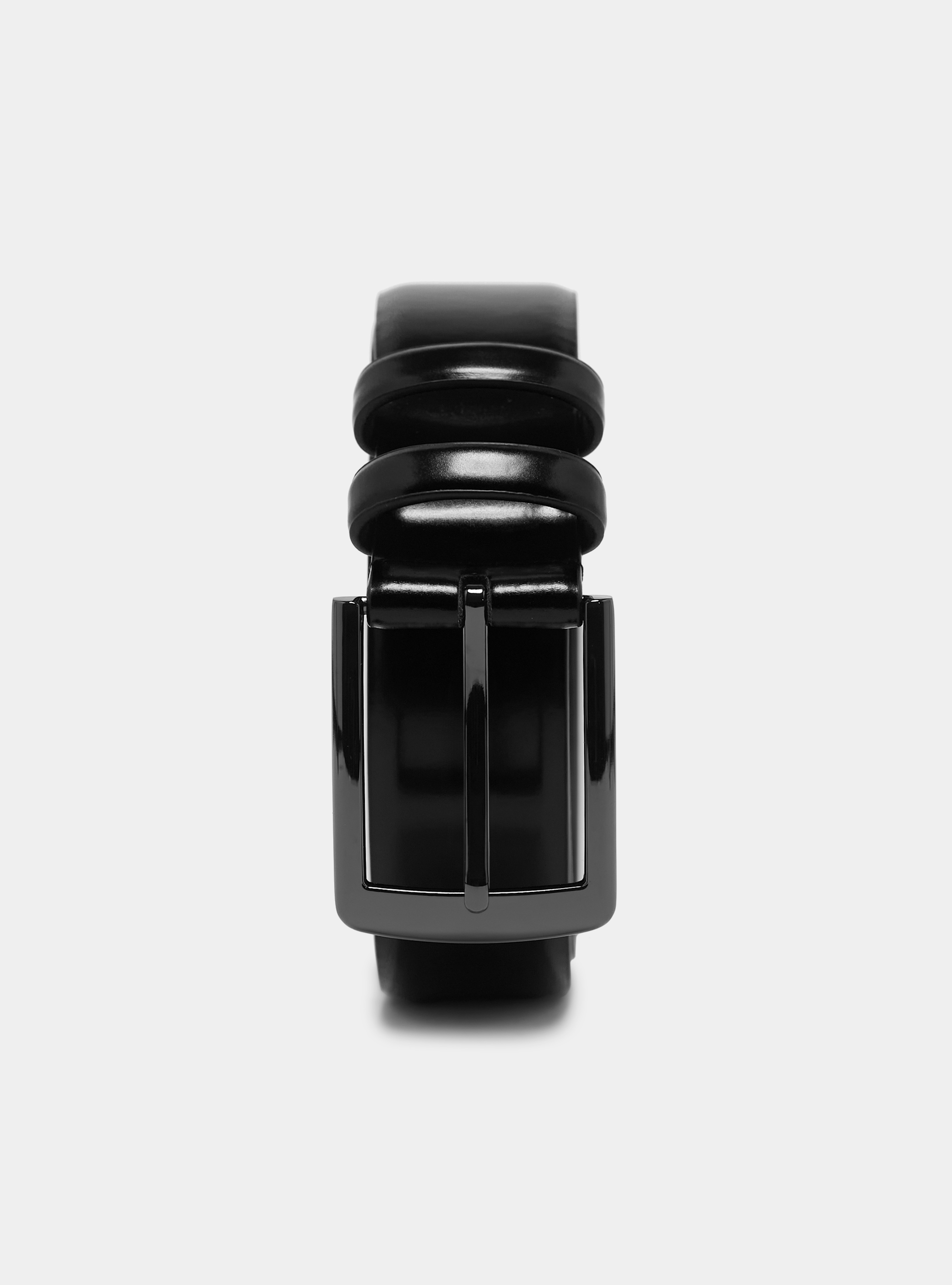 Matt brushed leather belt, BLACK